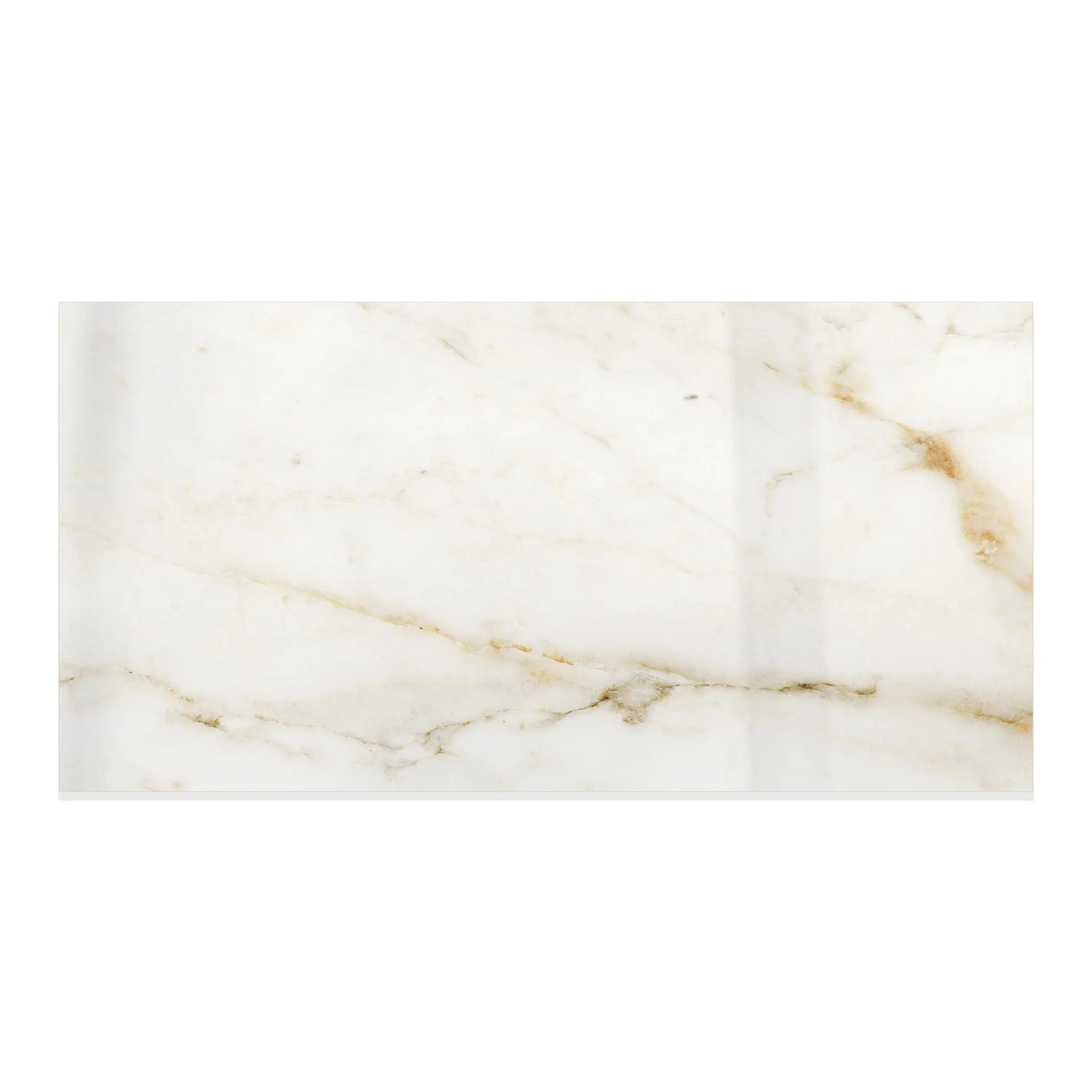 Aurora Porcelain Tile White Glossy 12x24