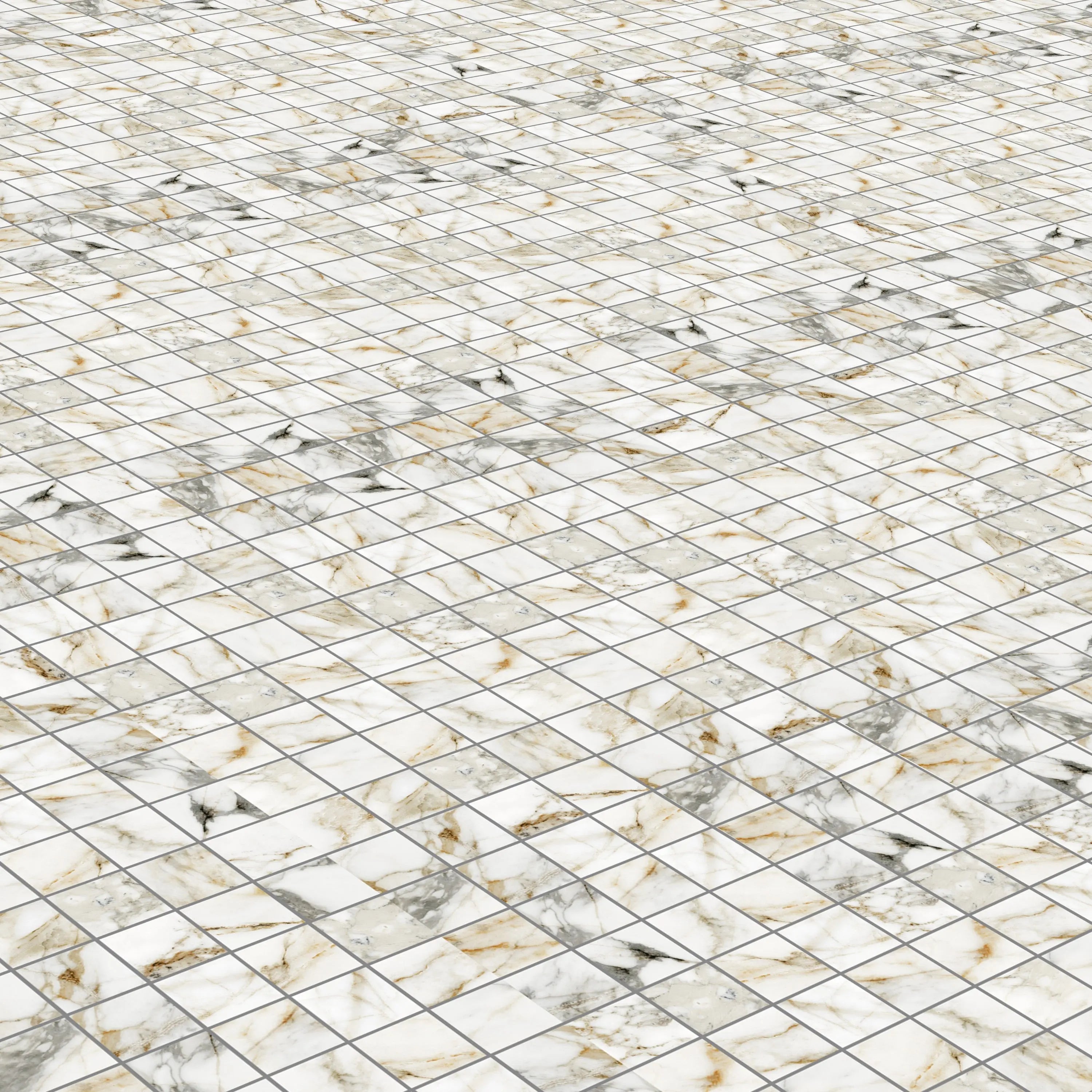 Aurora Porcelain Tile White Matte Square Mosaic 2x2 Sheet