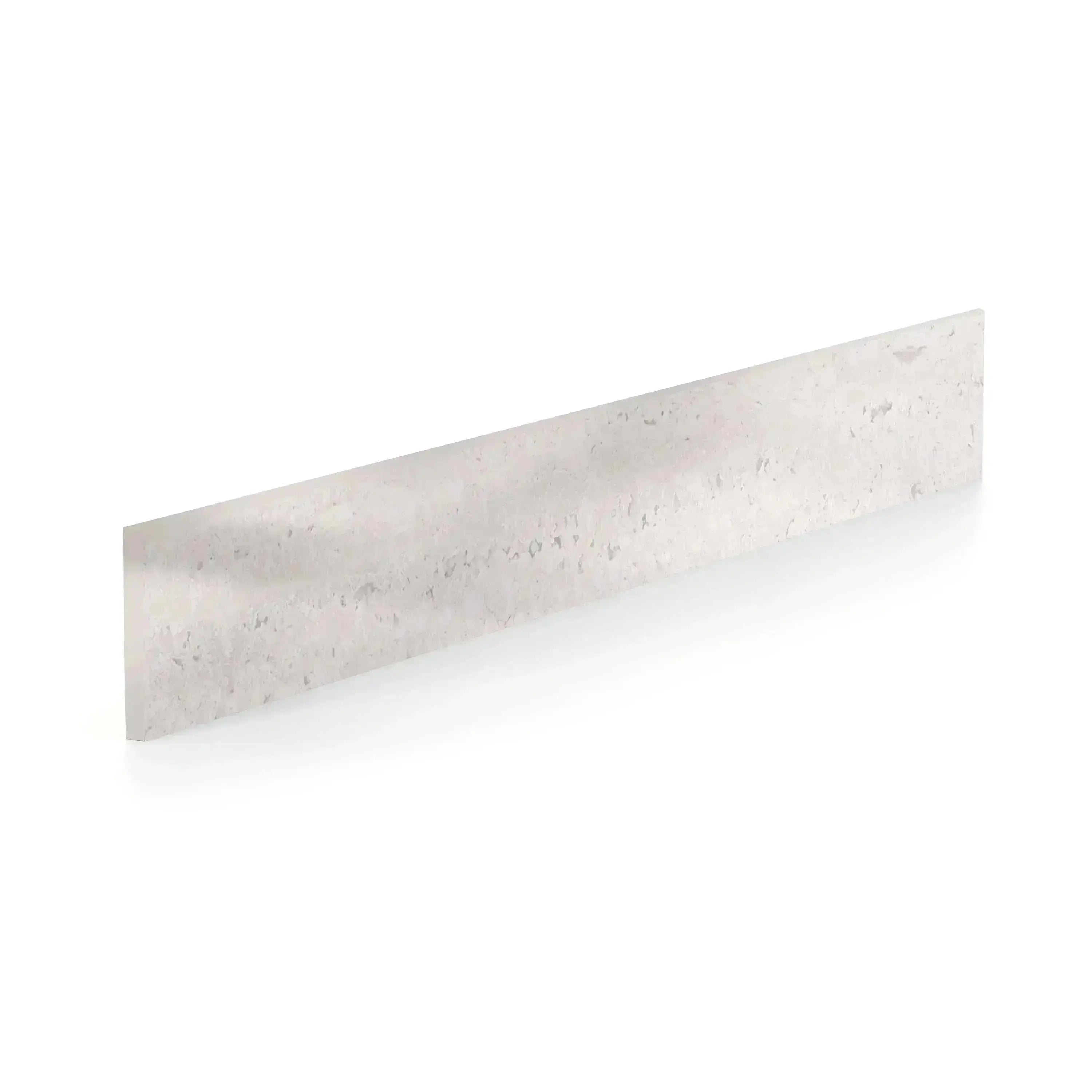Travertino Porcelain Tile White Bullnose Polished