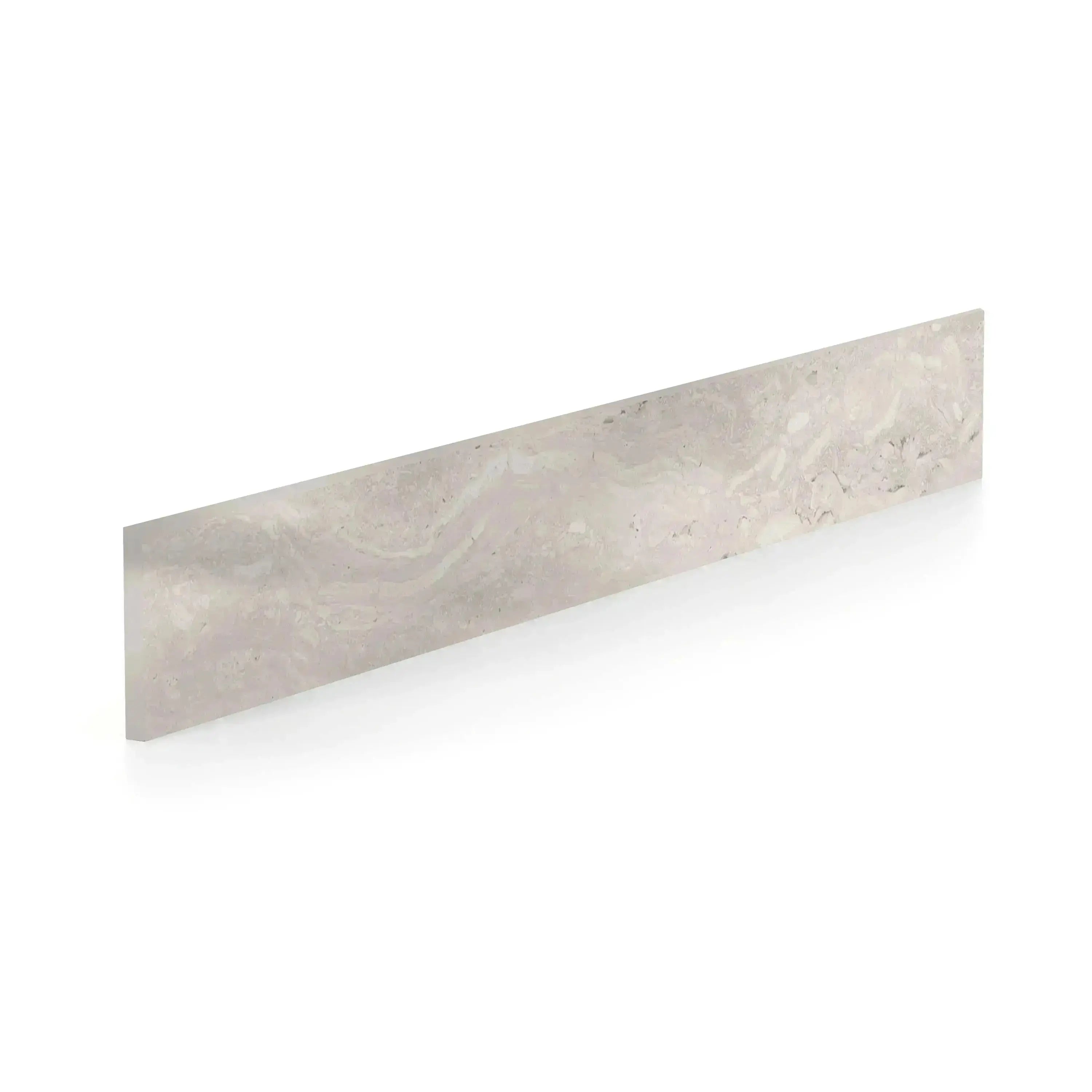 Travertino Porcelain Tile Gray Bullnose Polished