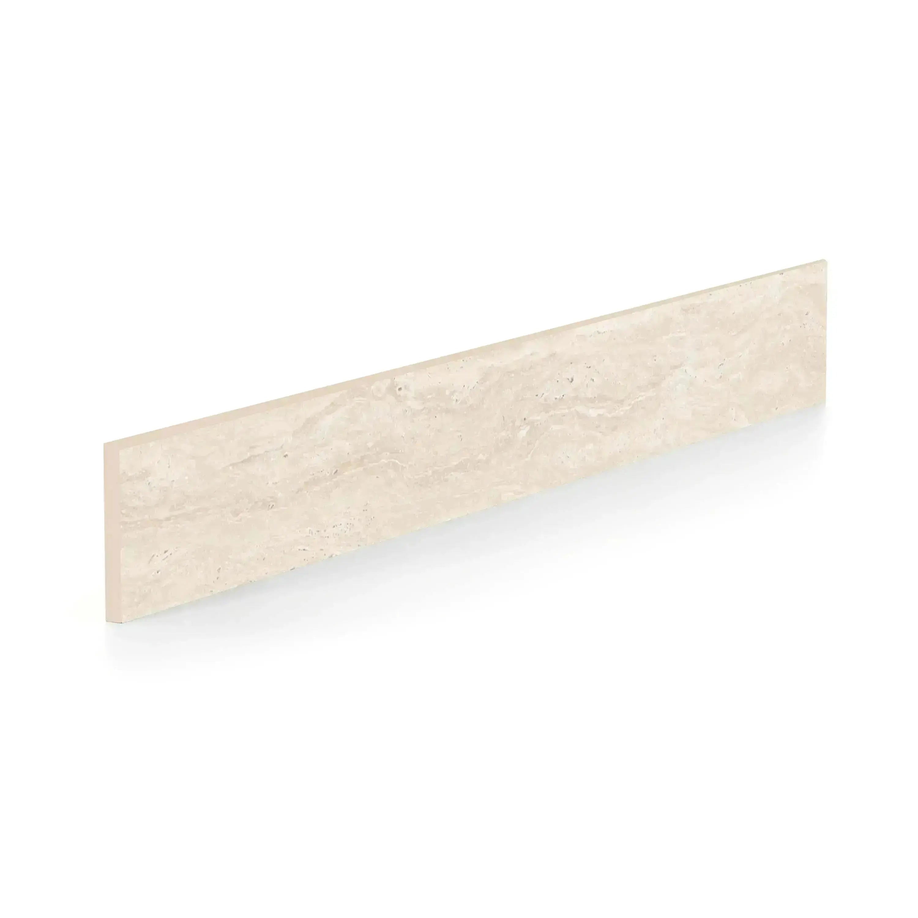 Travertino Porcelain Tile Ivory Bullnose Matte