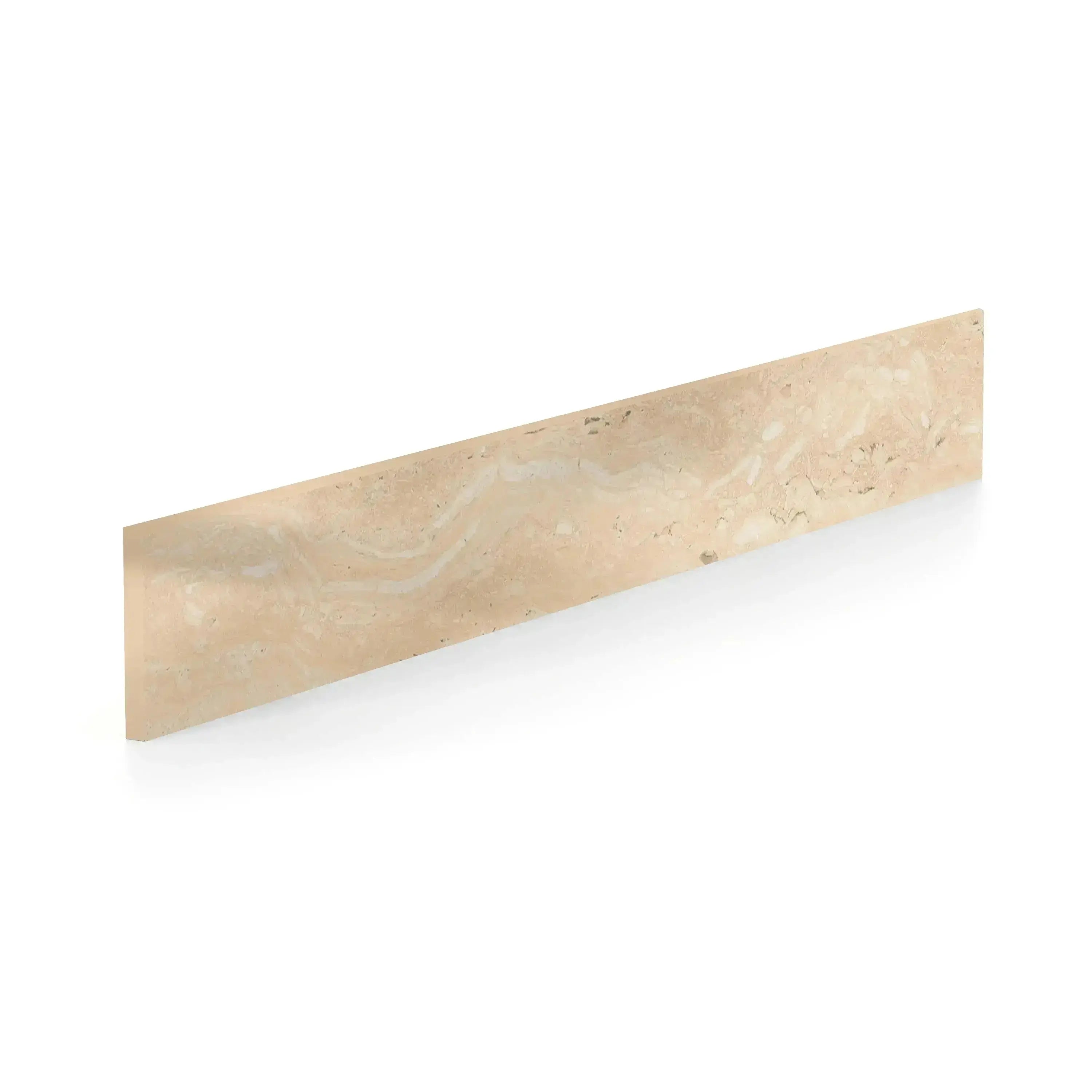 Travertino Porcelain Tile Beige Bullnose Polished