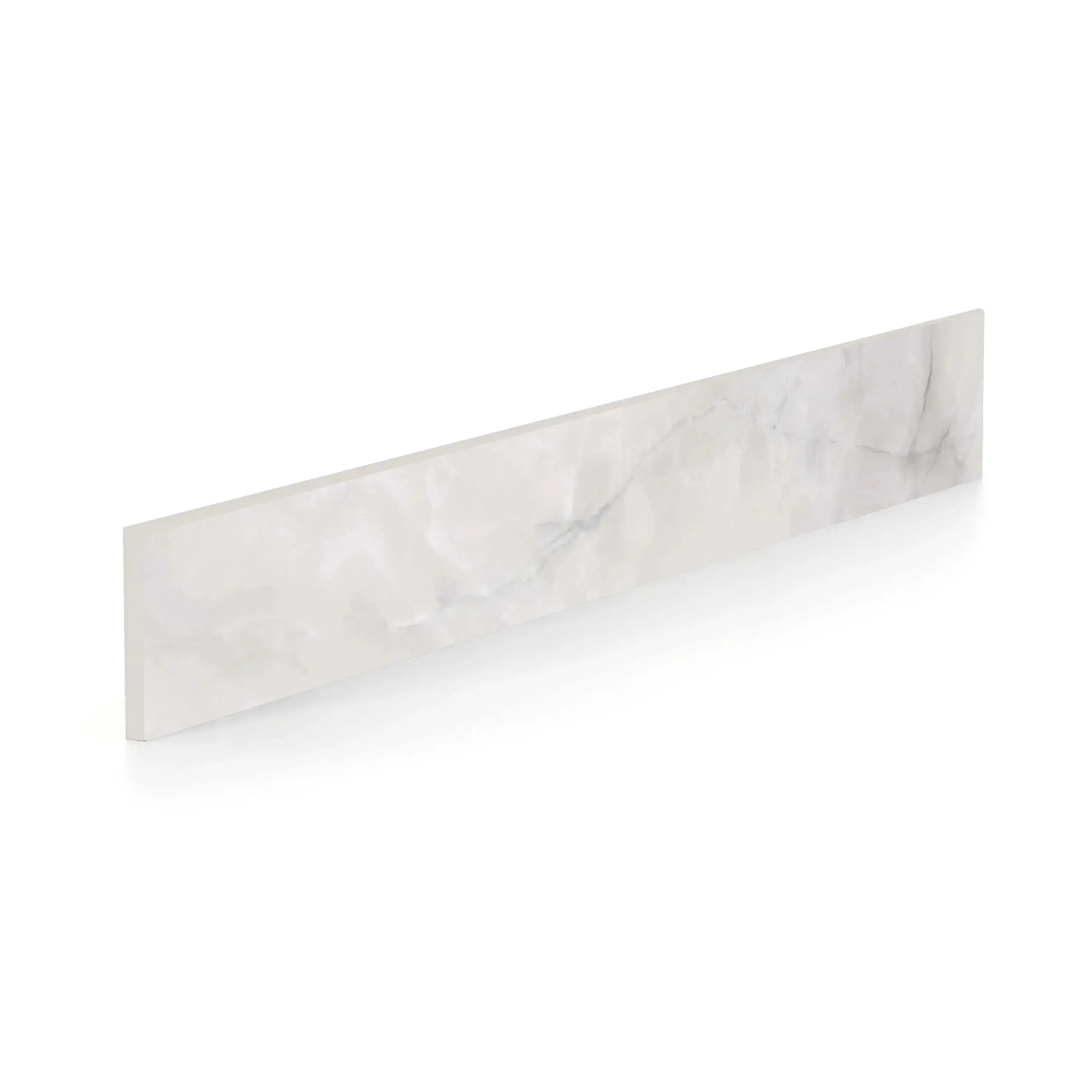 Opal Porcelain Tile White Bullnose Matte