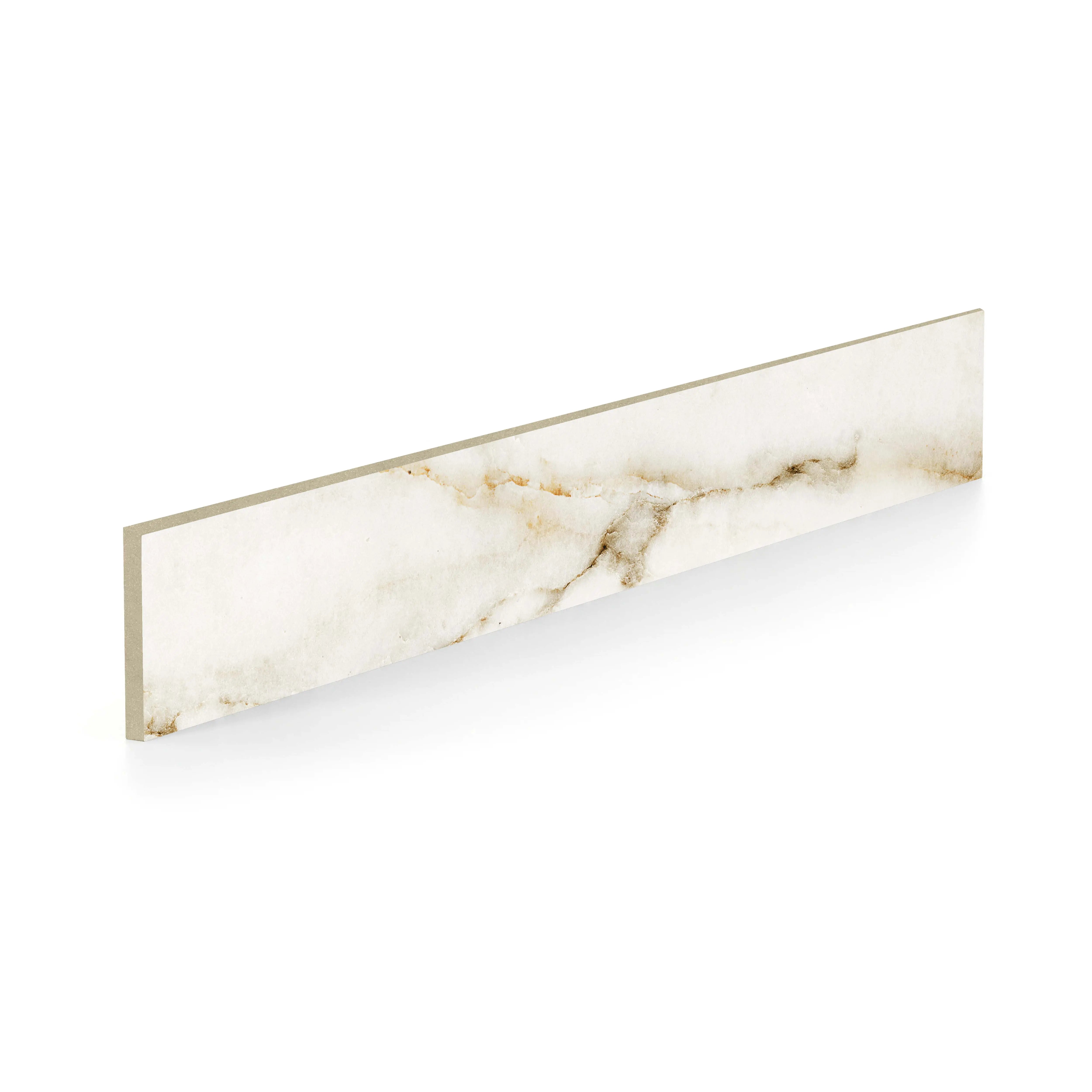 Aurora Porcelain Tile White Matte Bullnose
