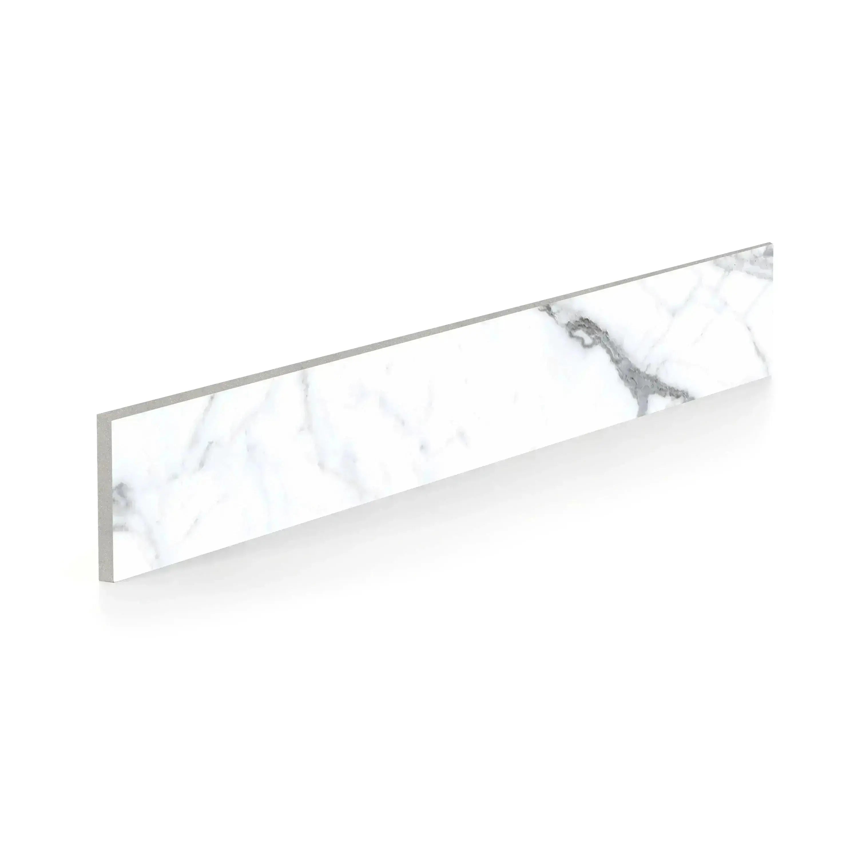 Statuario Porcelain Tile Bullnose Matte