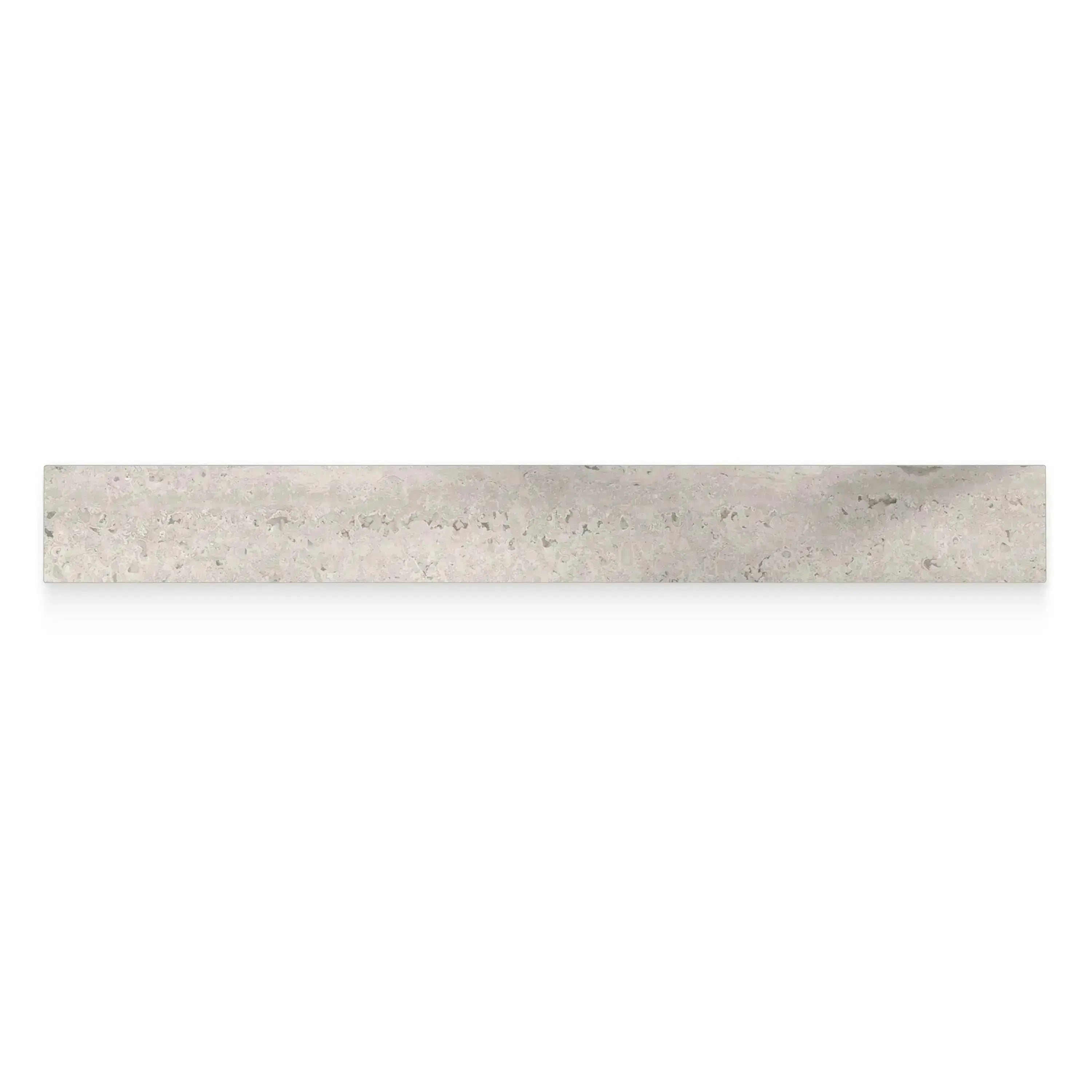 Travertino Porcelain Tile Gray Bullnose Polished