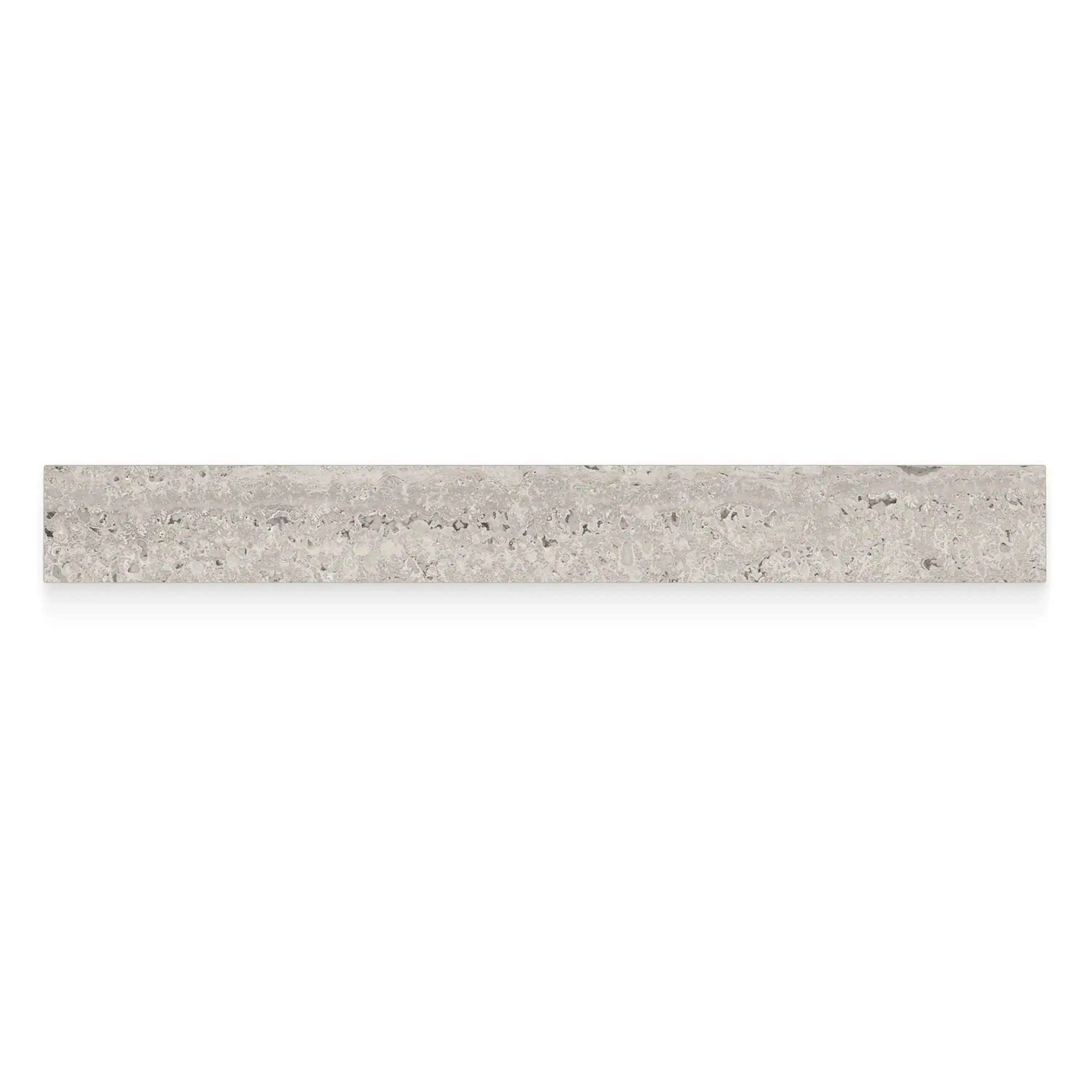 Travertino Porcelain Tile Gray Bullnose Matte