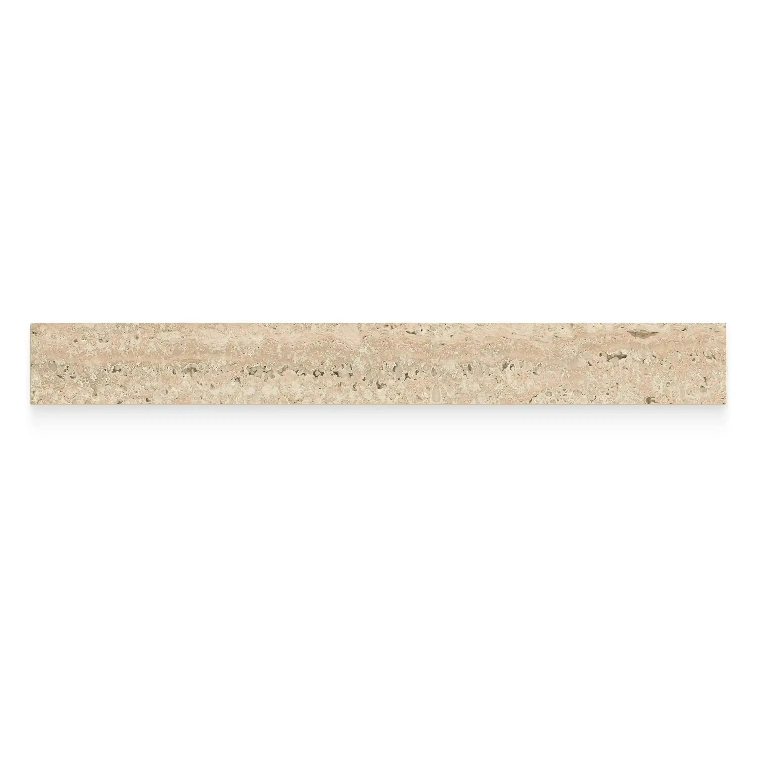Travertino Porcelain Tile Beige Bullnose Matte