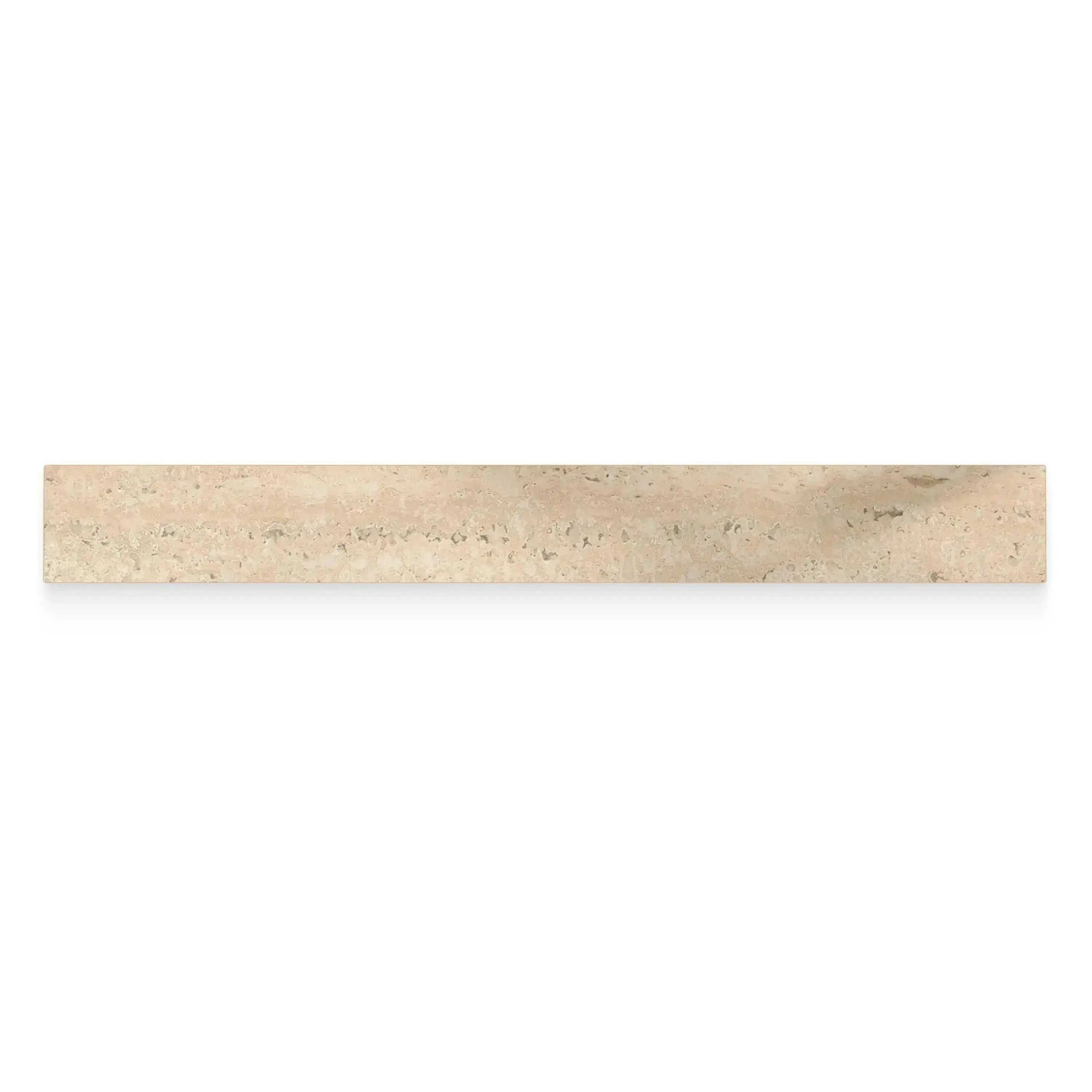 Travertino Porcelain Tile Beige Bullnose Polished