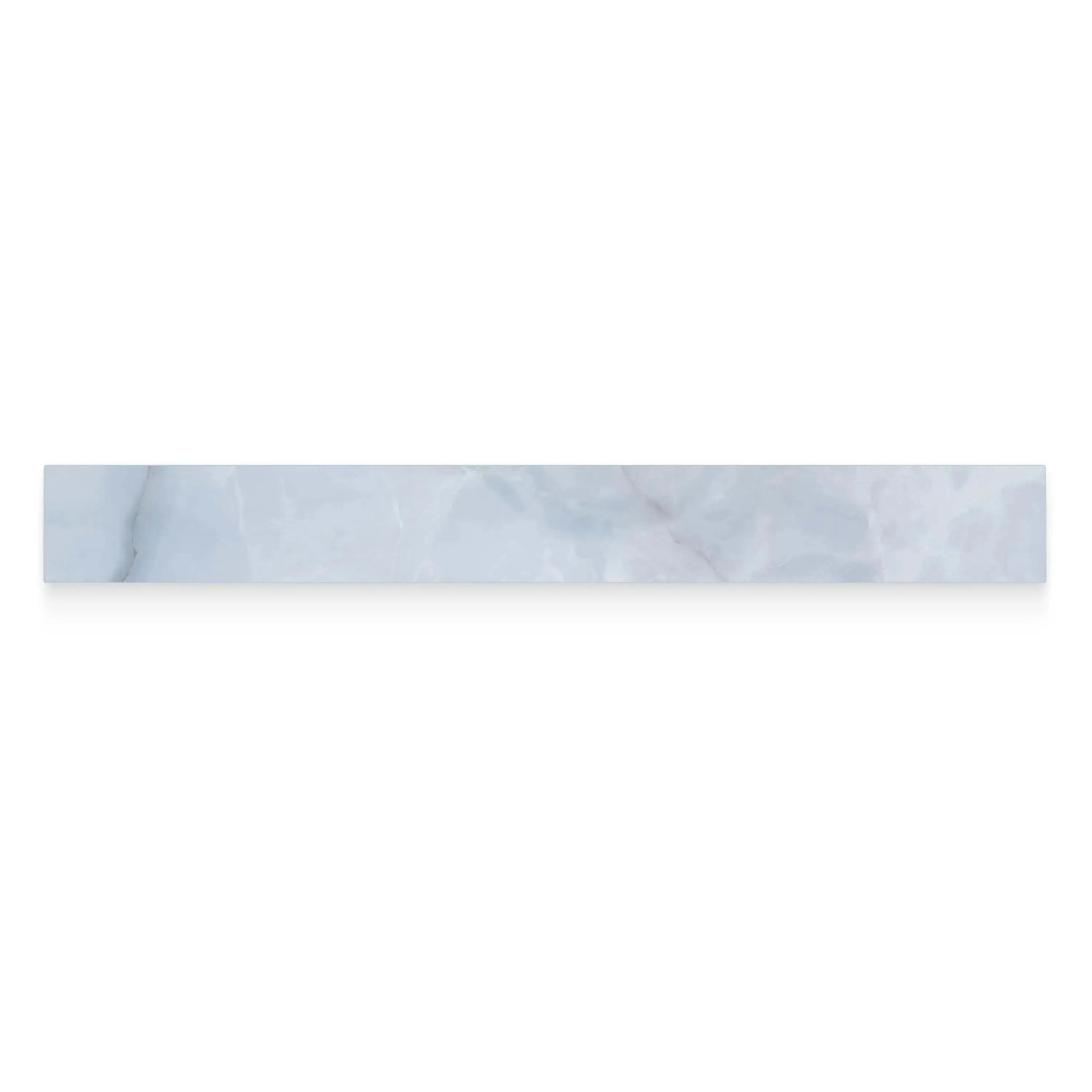 Opal Porcelain Tile Blue Bullnose Matte