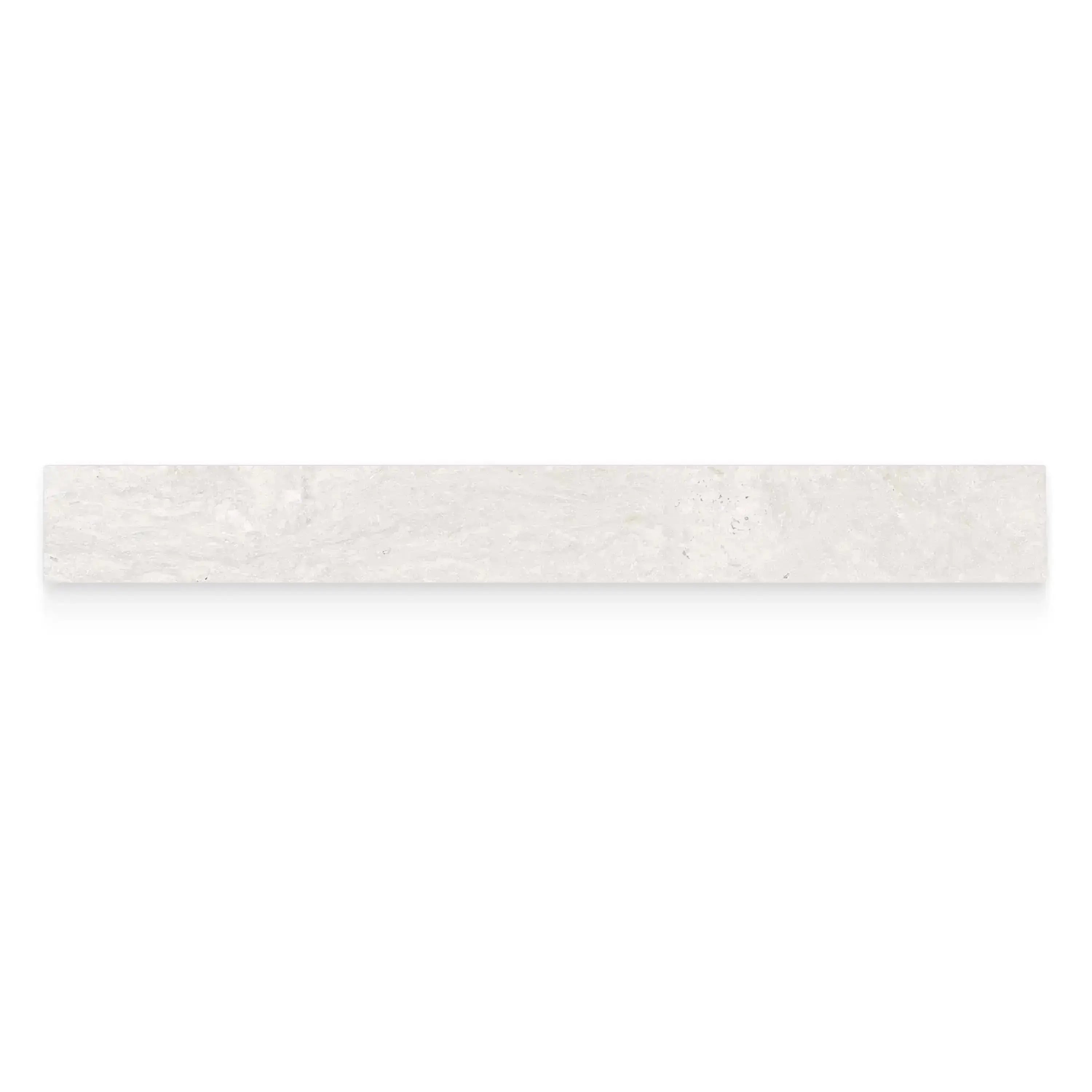 Travertino Porcelain Tile White Bullnose Matte