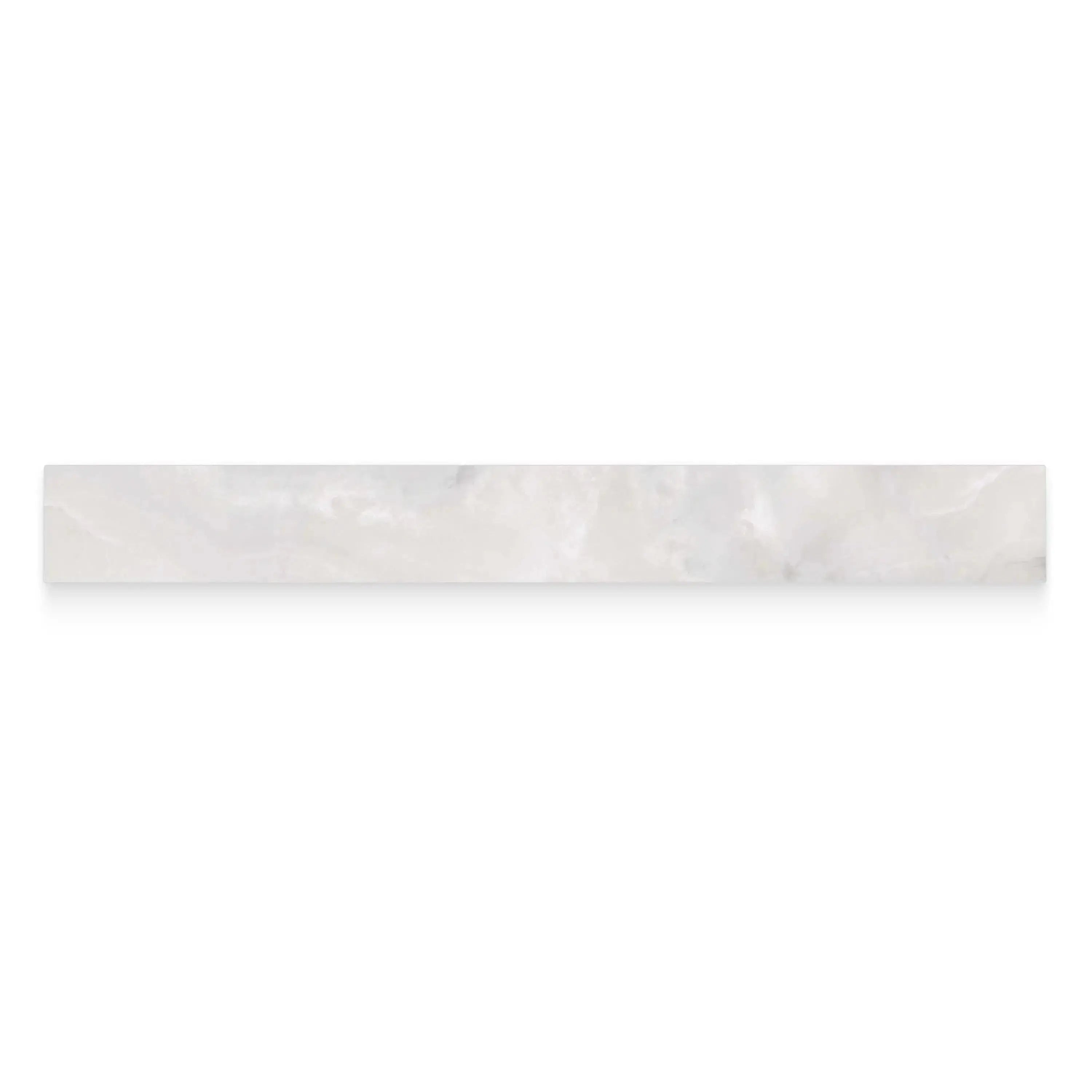 Opal Porcelain Tile White Bullnose Matte