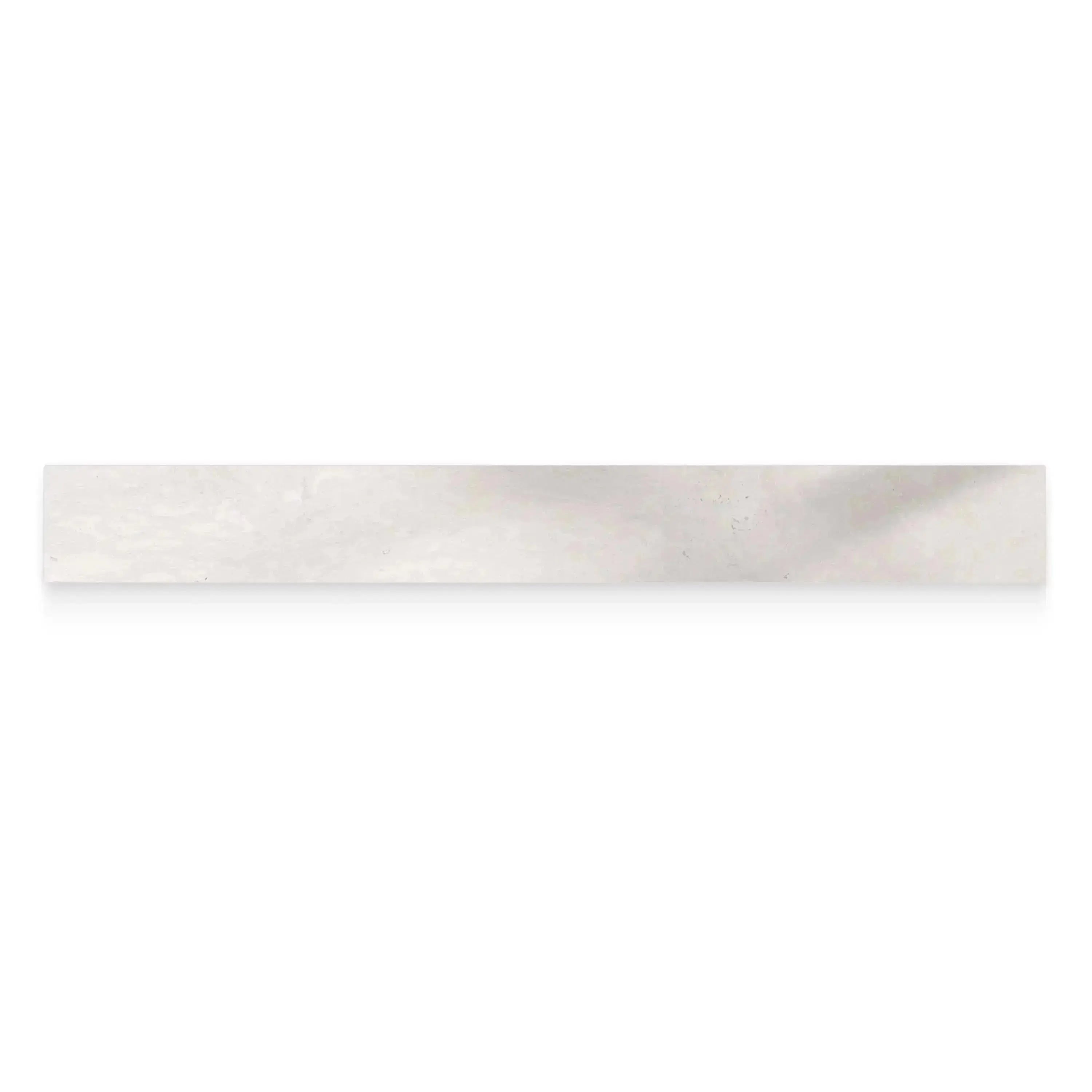 Travertino Porcelain Tile White Bullnose Polished