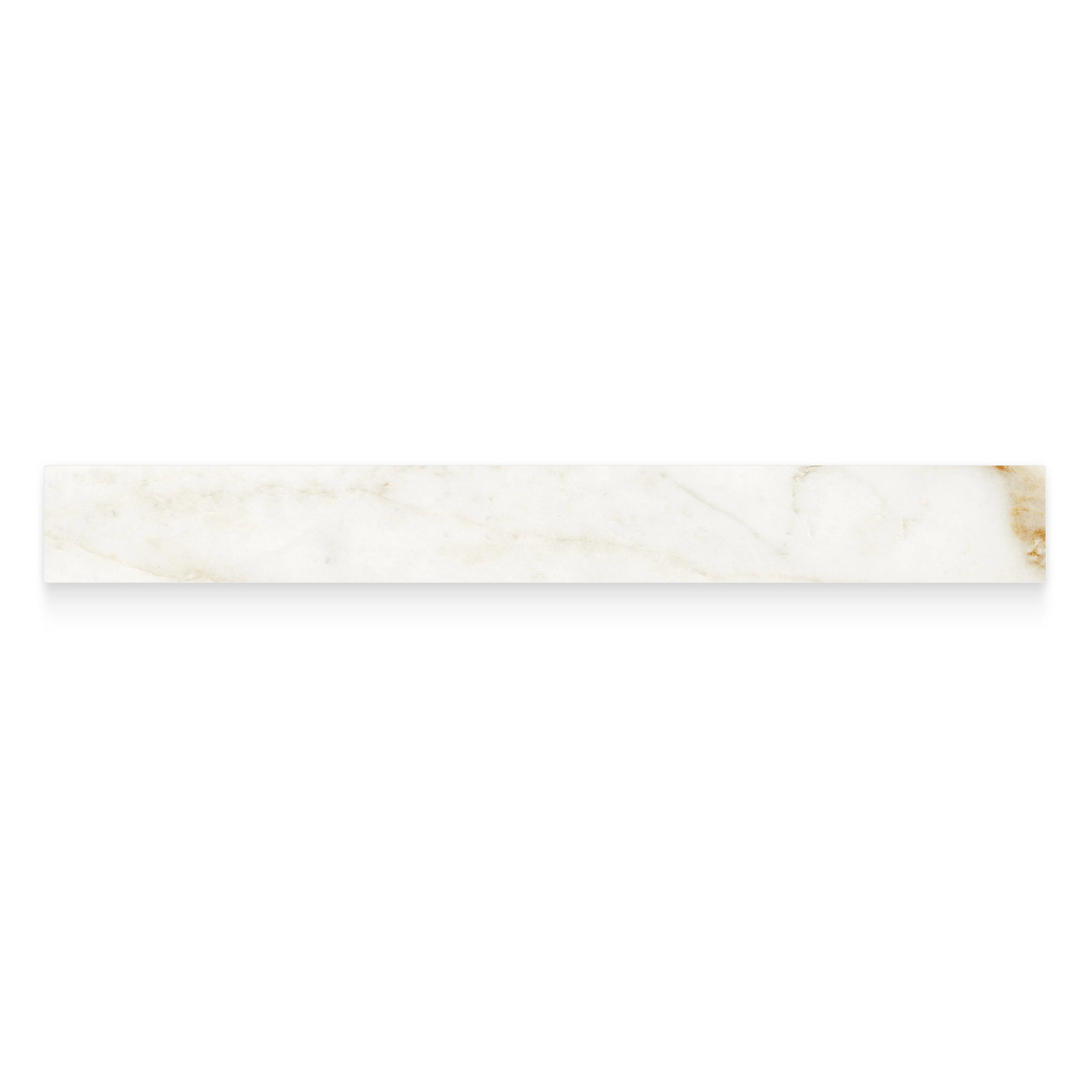 Aurora Porcelain Tile White Matte Bullnose