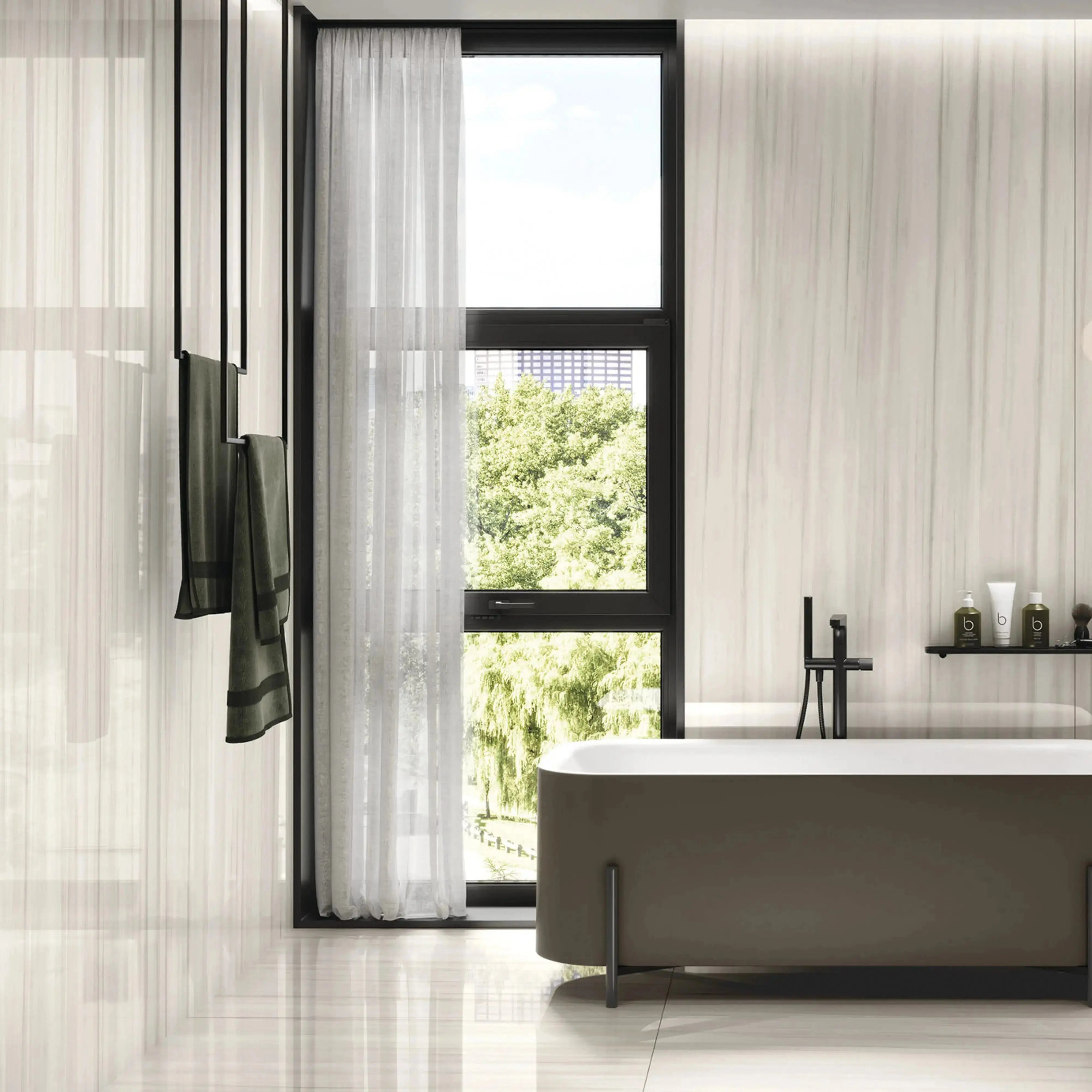 Dolostone Porcelain Tile Ivory 24x48 Polished