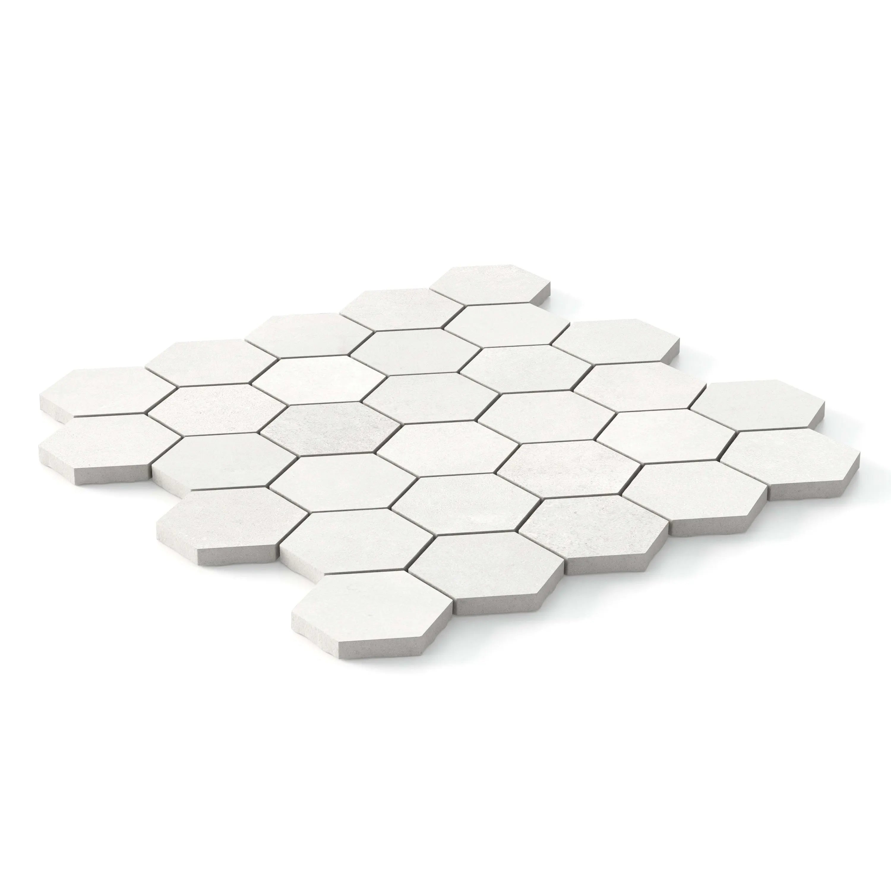 Bond Porcelain Tile Blanco Hexagon Mosaic