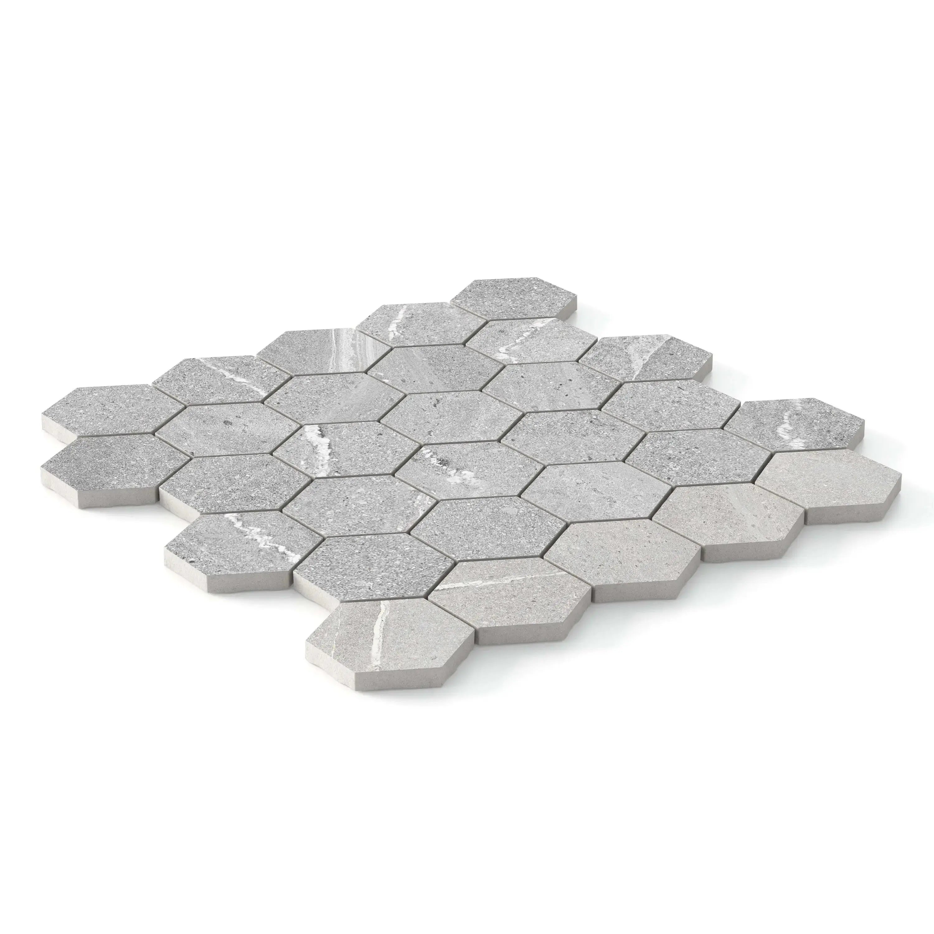 Burlington Porcelain Tile Perla Hexagon Mosaic 11x13 Sheet