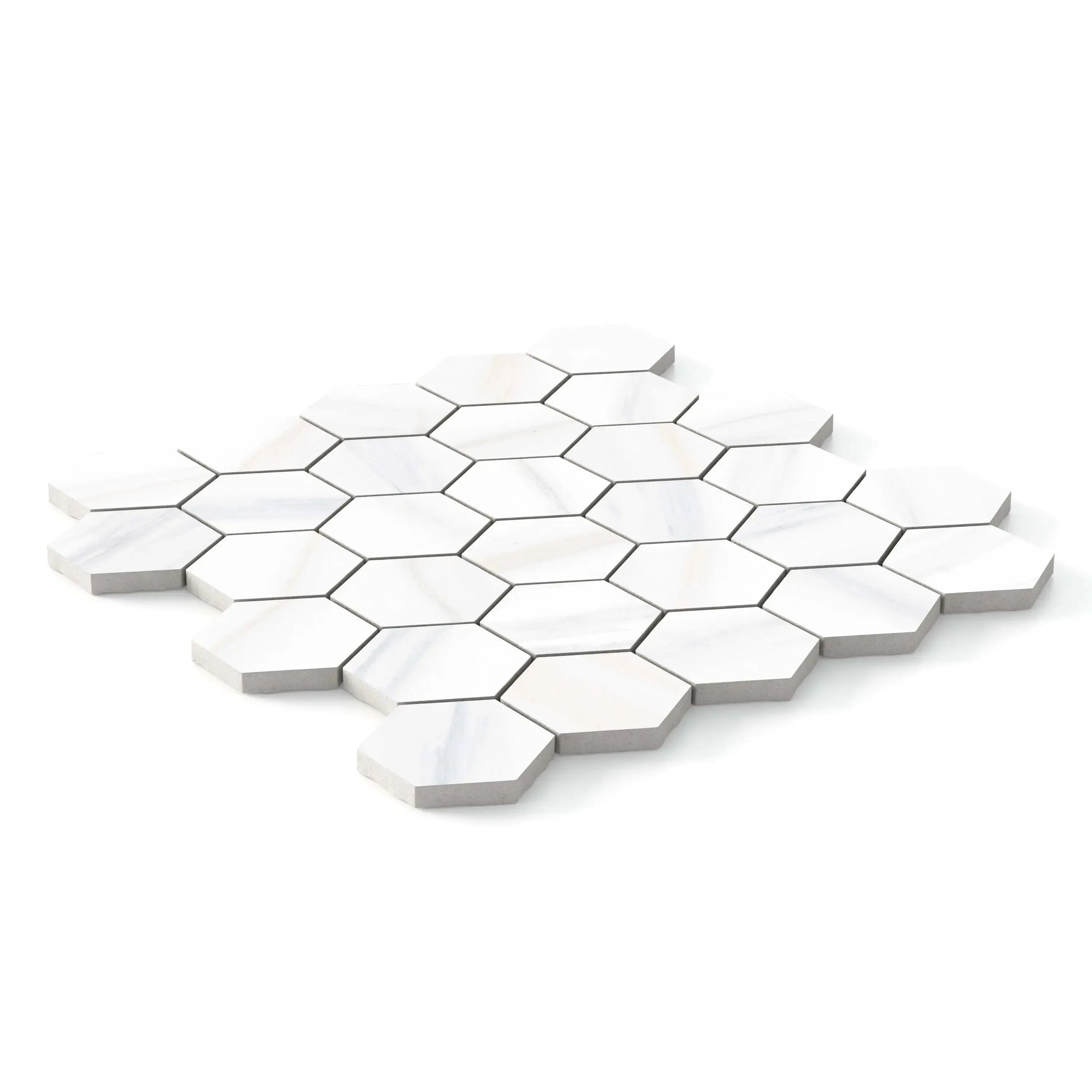 Marbella Porcelain Tile Matte Hexagon Mosaic 11x13 Sheet