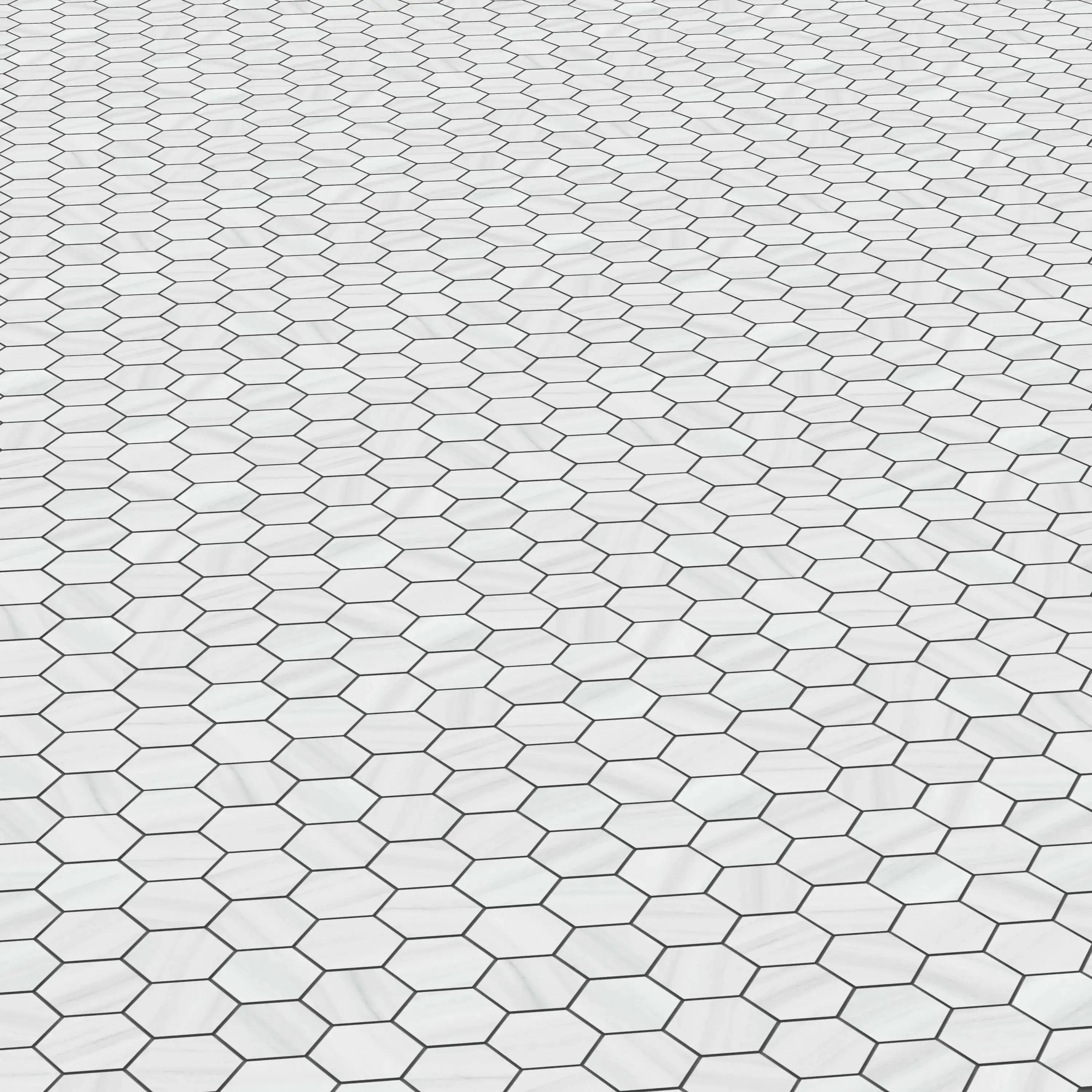 Dolostone Porcelain Tile White Hexagon Mosaic 11x13 Sheet Matte