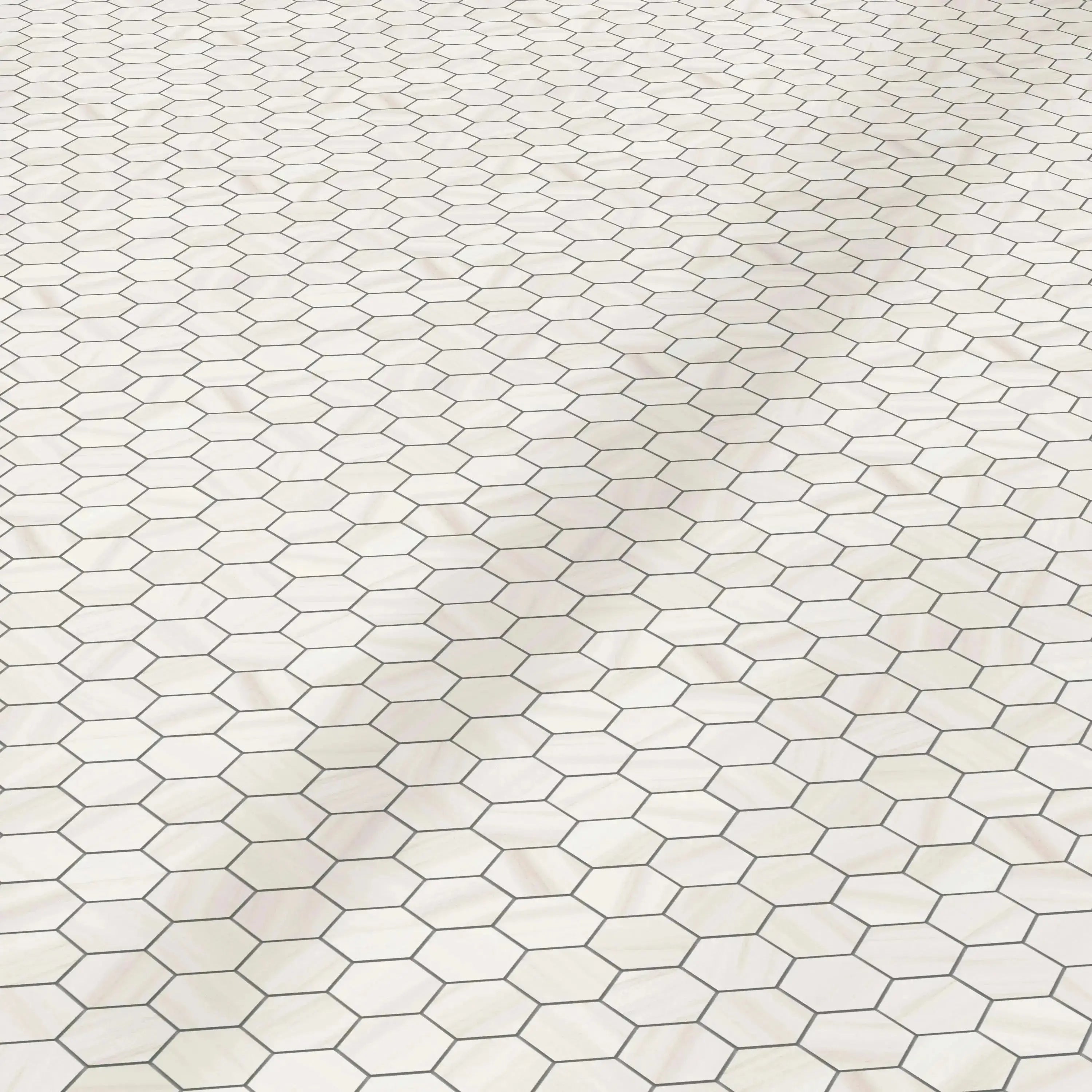 Dolostone Porcelain Tile Ivory Hexagon Mosaic 11x13 Sheet Polished