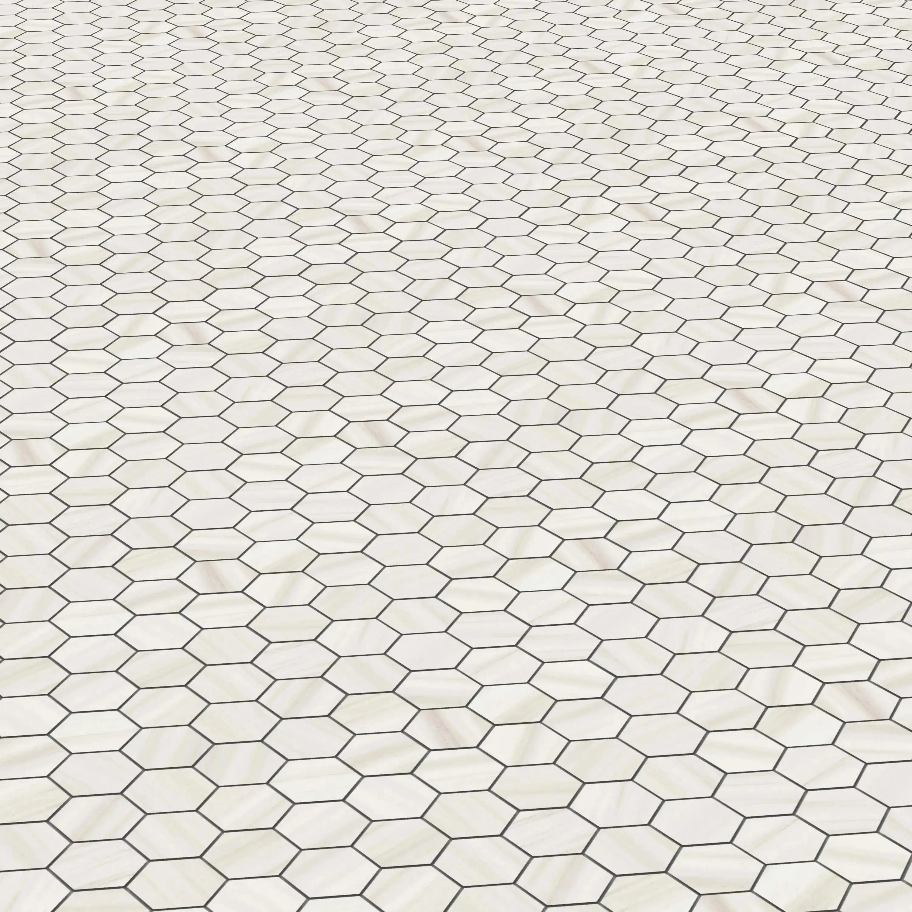 Dolostone Porcelain Tile Ivory Hexagon Mosaic 11x13 Sheet Matte