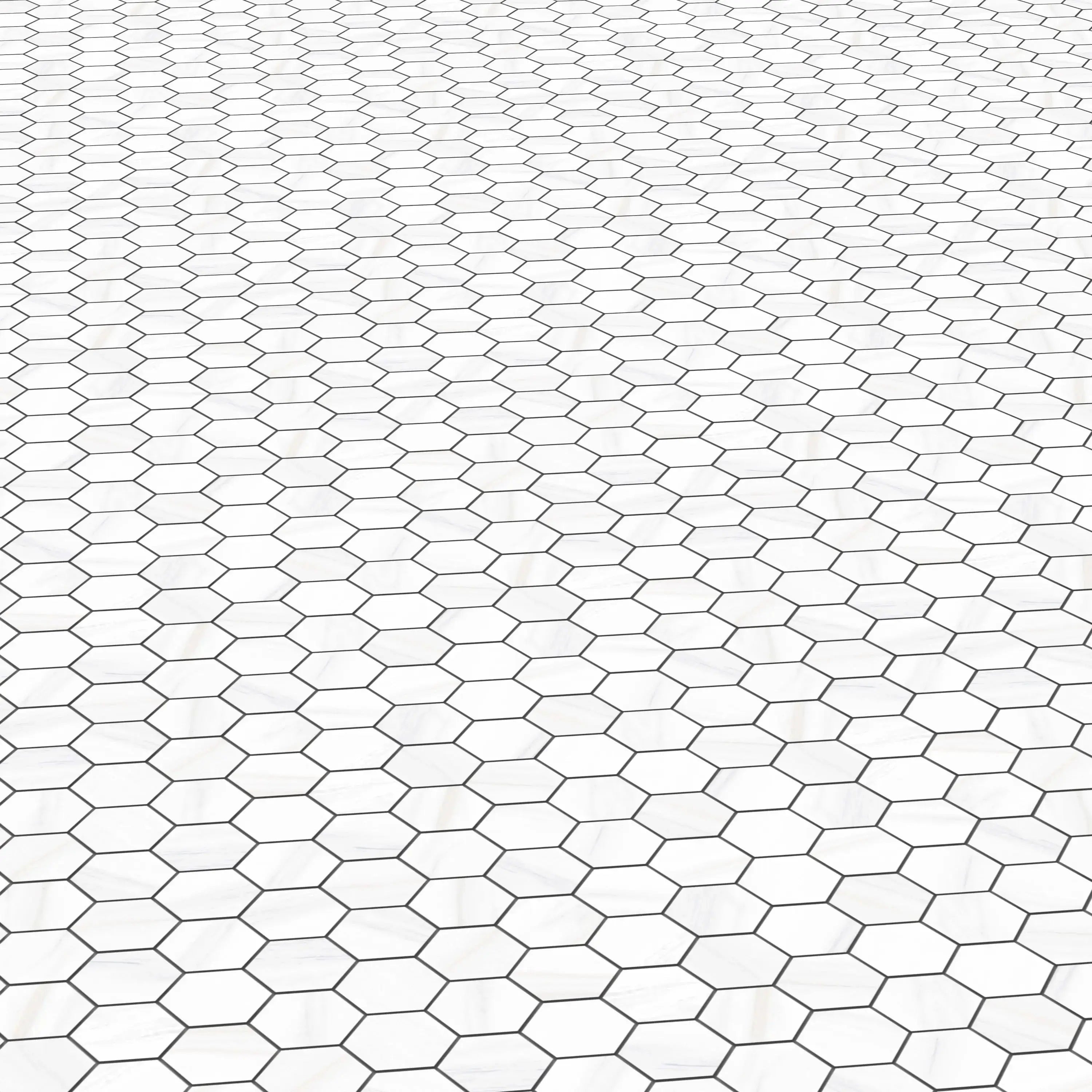 Marbella Porcelain Tile Matte Hexagon Mosaic 11x13 Sheet