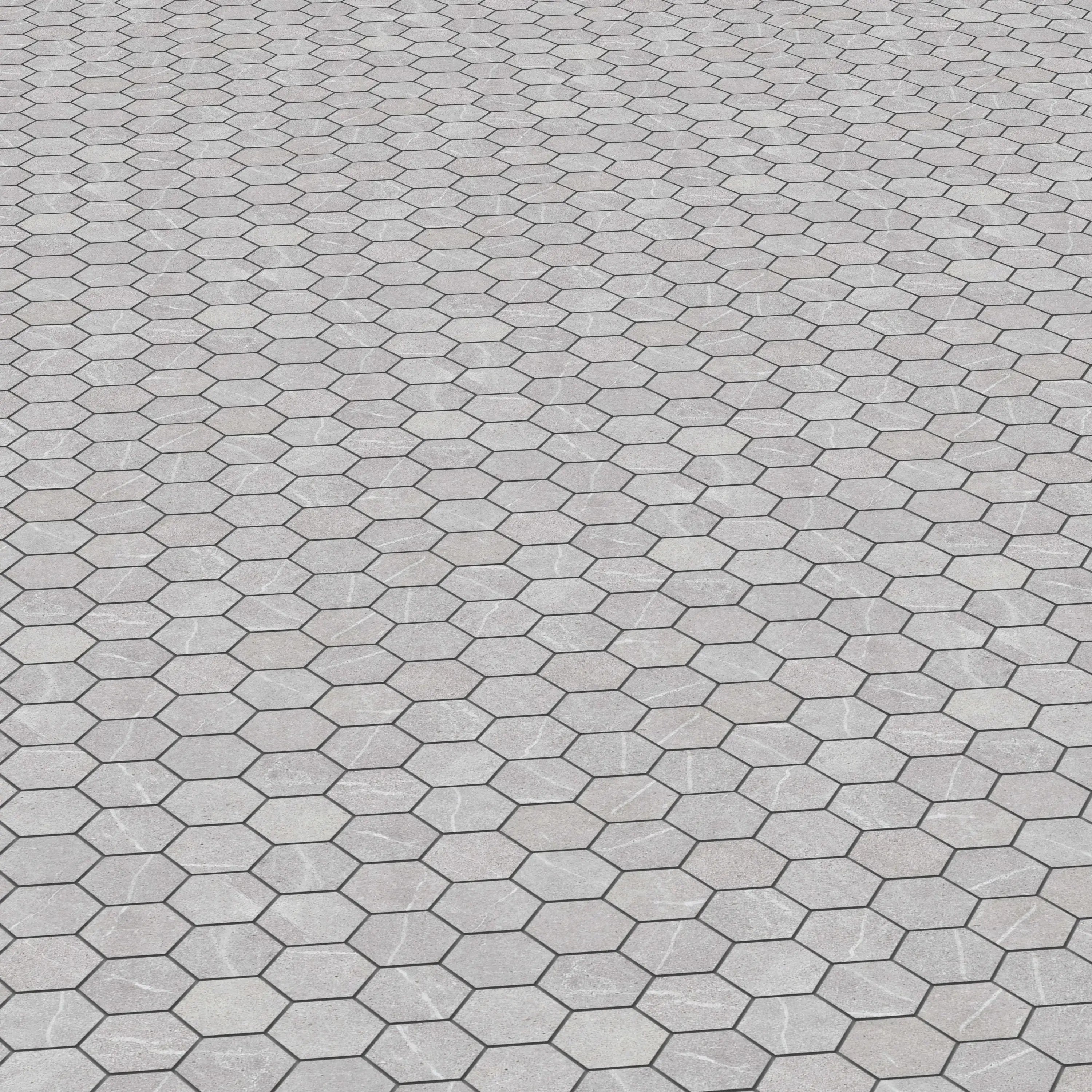 Astrastone Porcelain Tile Silver Hexagon Mosaic 11x13 Sheet