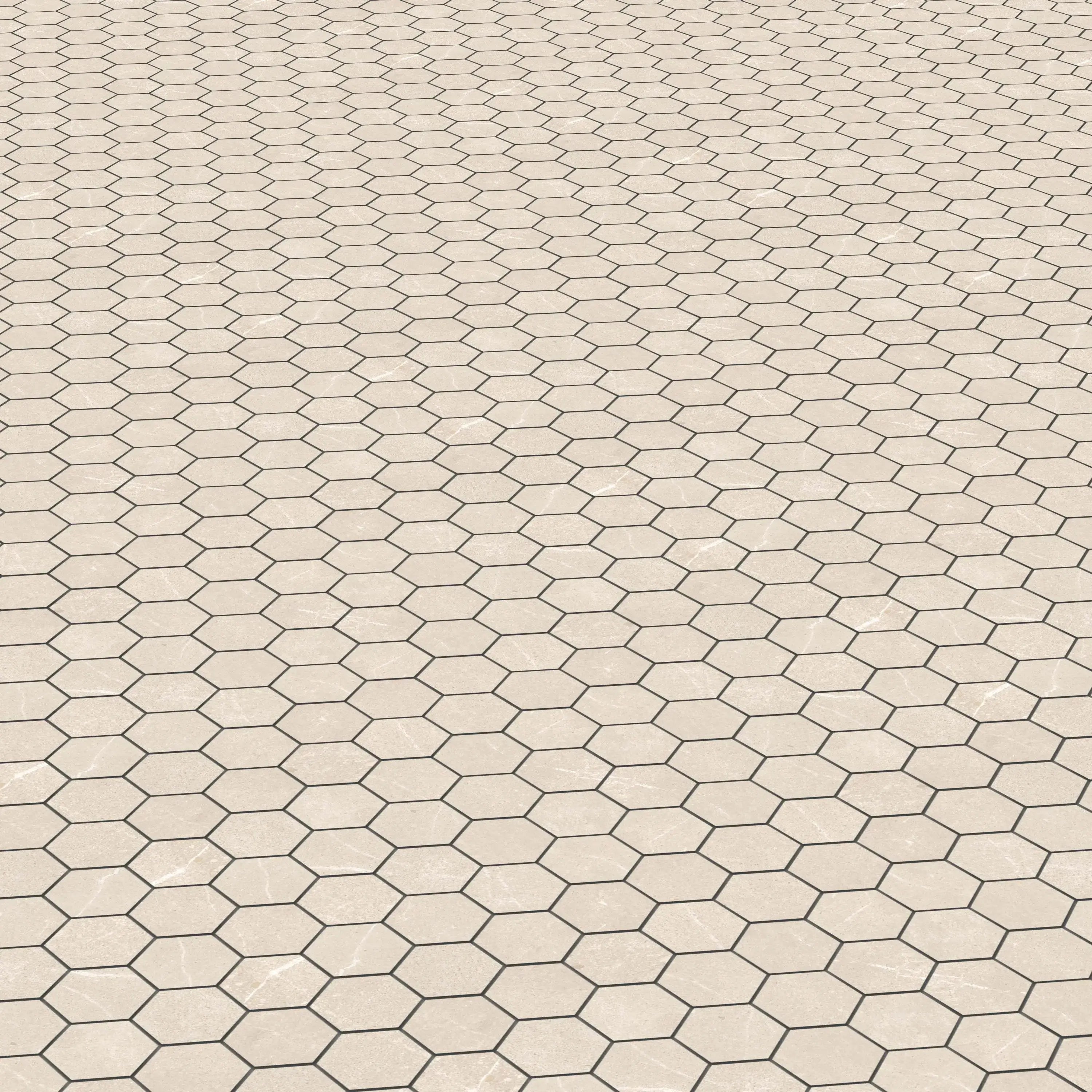Astrastone Porcelain Tile Ivory Hexagon Mosaic 11x13 Sheet