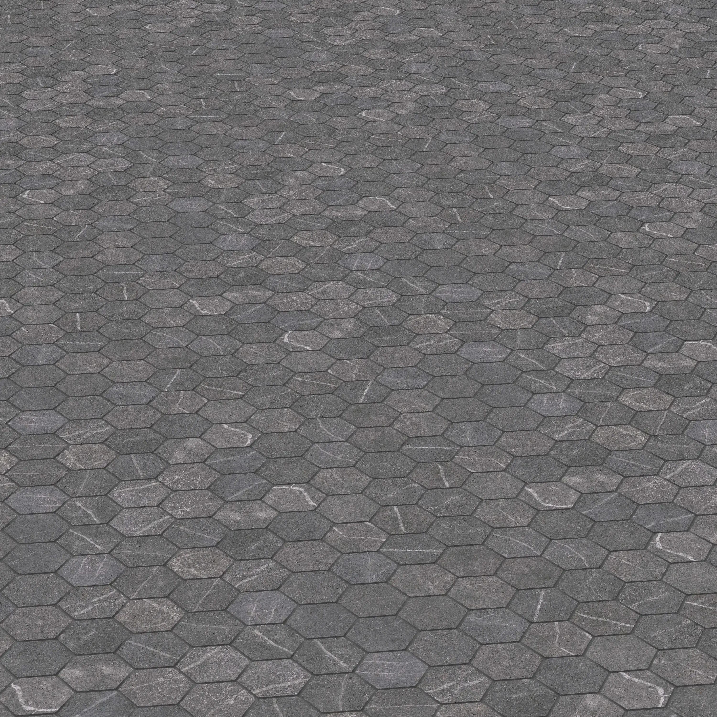 Astrastone Porcelain Tile Graphite Hexagon Mosaic 11x13 Sheet