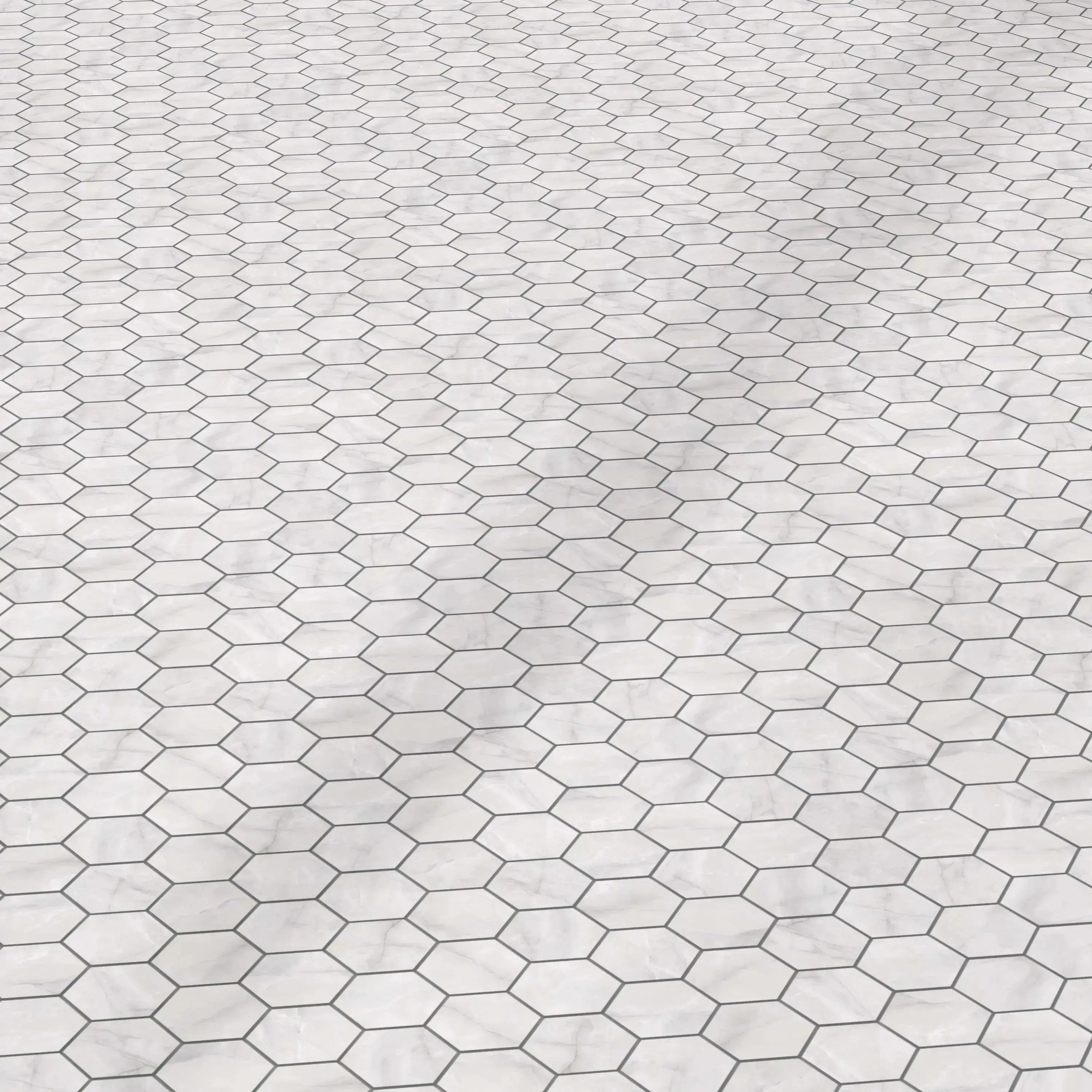 Opal Porcelain Tile White Hexagon Mosaic 11x13 Sheet Polished