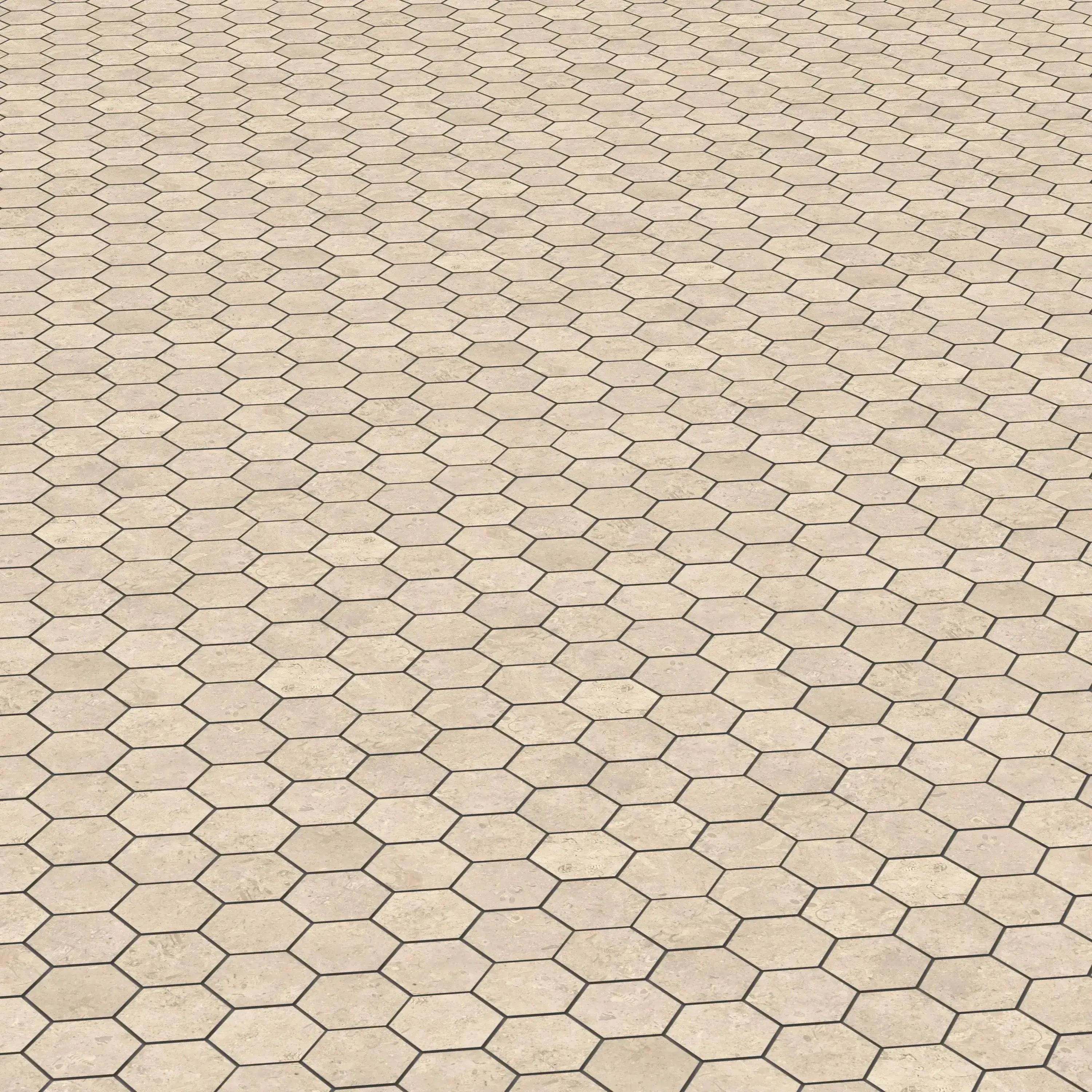 Jerusalem Stone Porcelain Tile Natural Hexagon Mosaic 11x13 Sheet