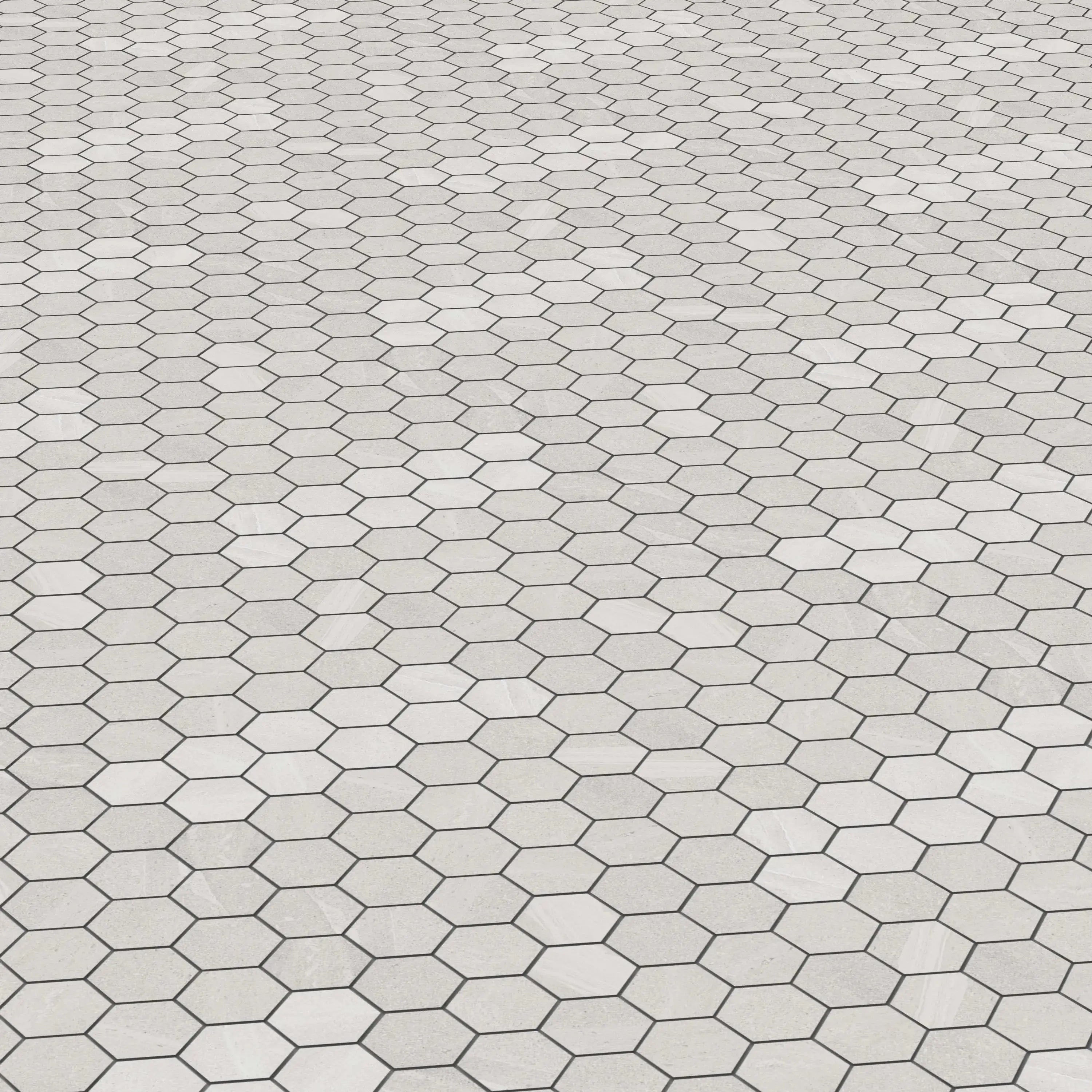 Burlington Porcelain Tile Blanco Hexagon Mosaic 11x13 Sheet