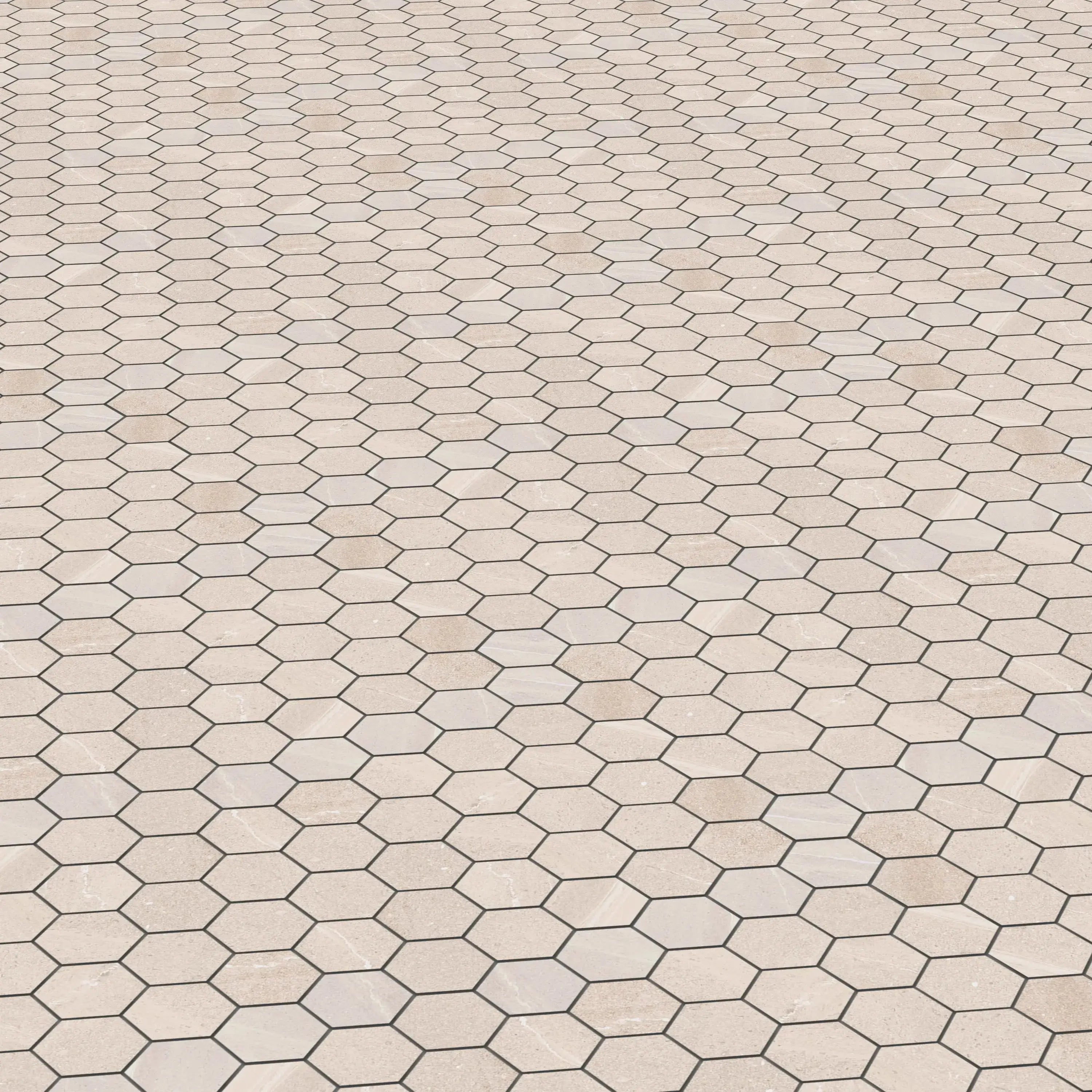 Burlington Porcelain Tile Marfil Hexagon Mosaic 11x13 Sheet