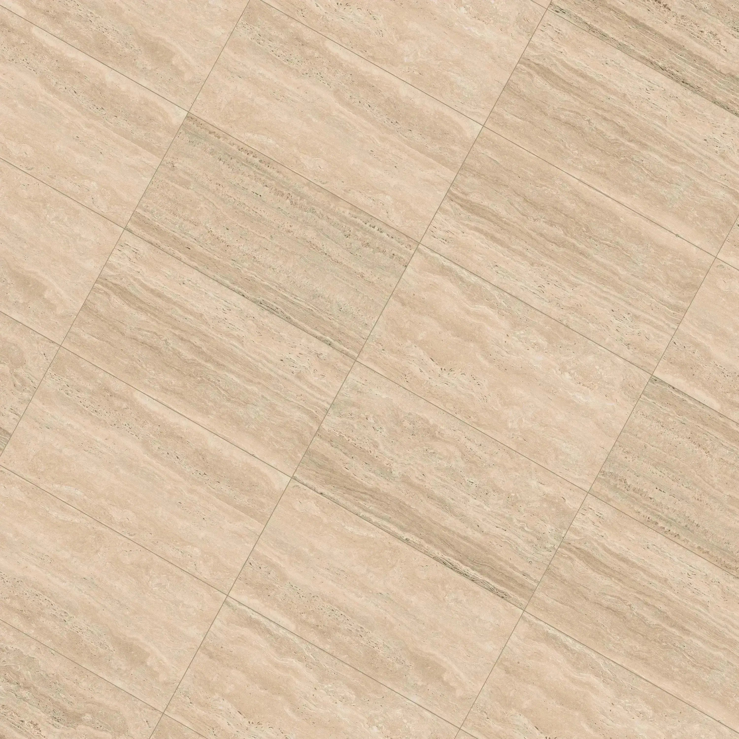 Travertino Porcelain Tile Beige 24x48 Matte