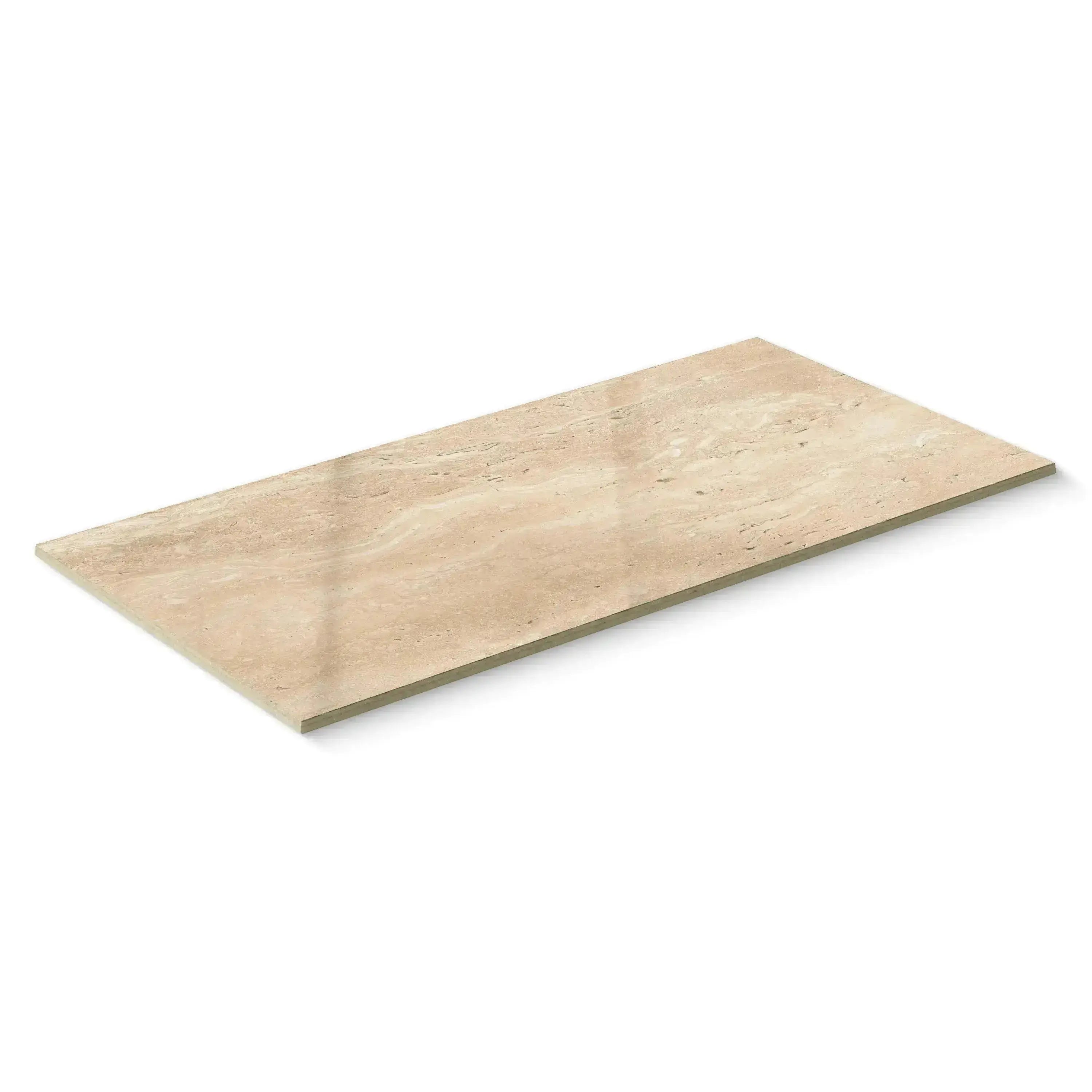 Travertino Porcelain Tile Beige 12x24 Polished