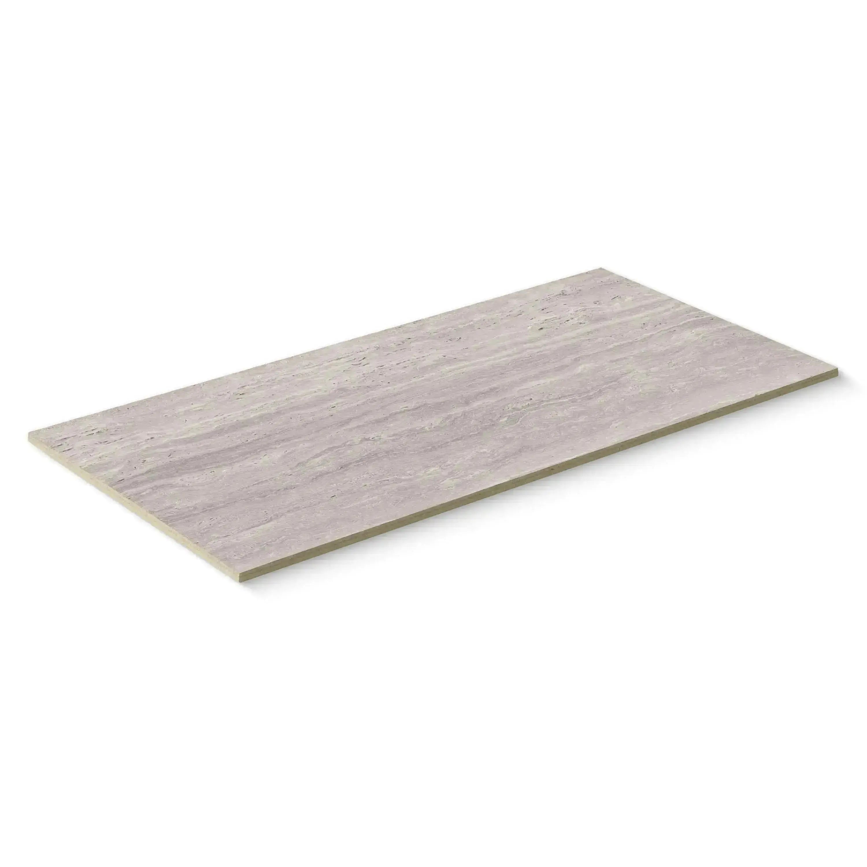 Travertino Porcelain Tile Gray 24x48 Matte