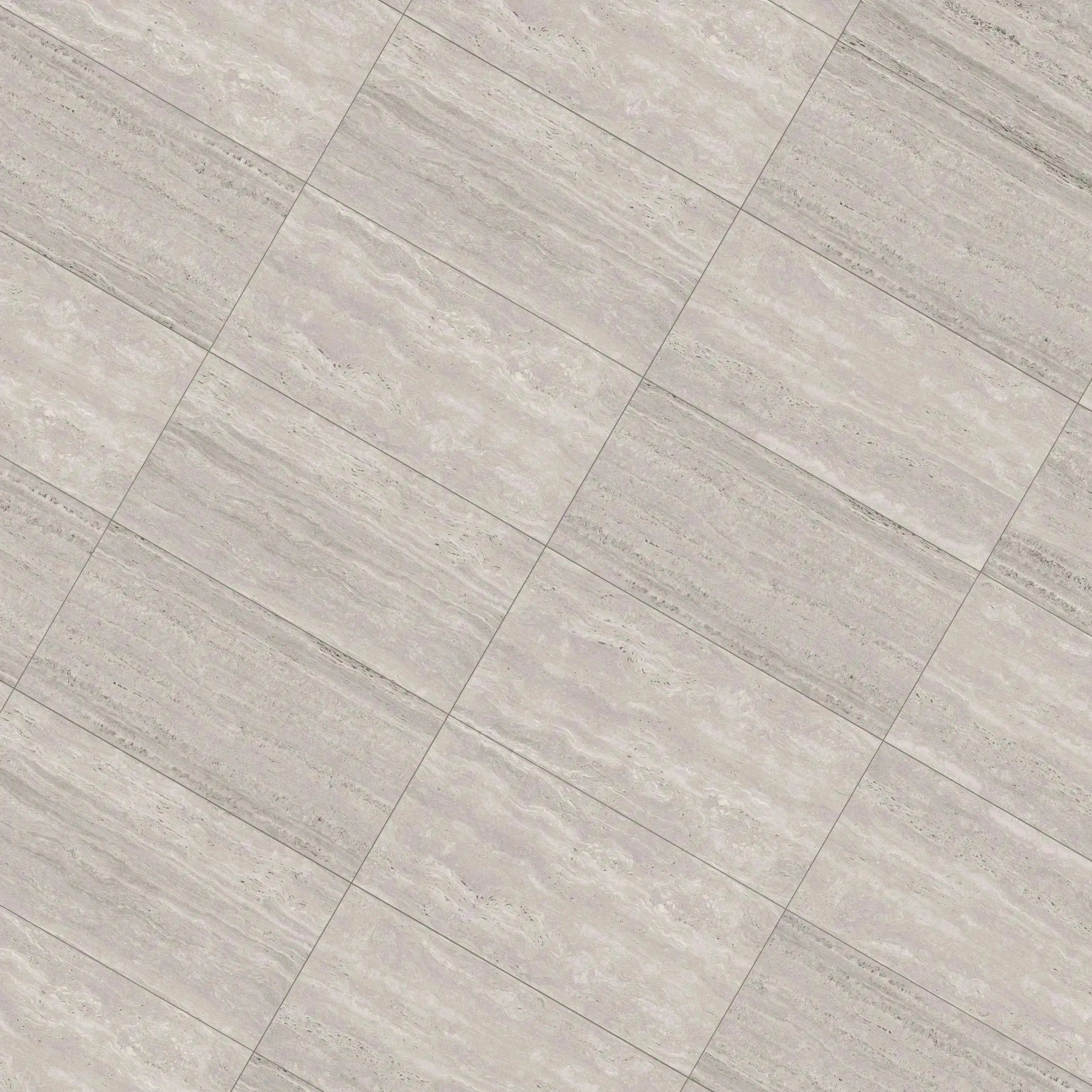 Travertino Porcelain Tile Gray 24x48 Matte