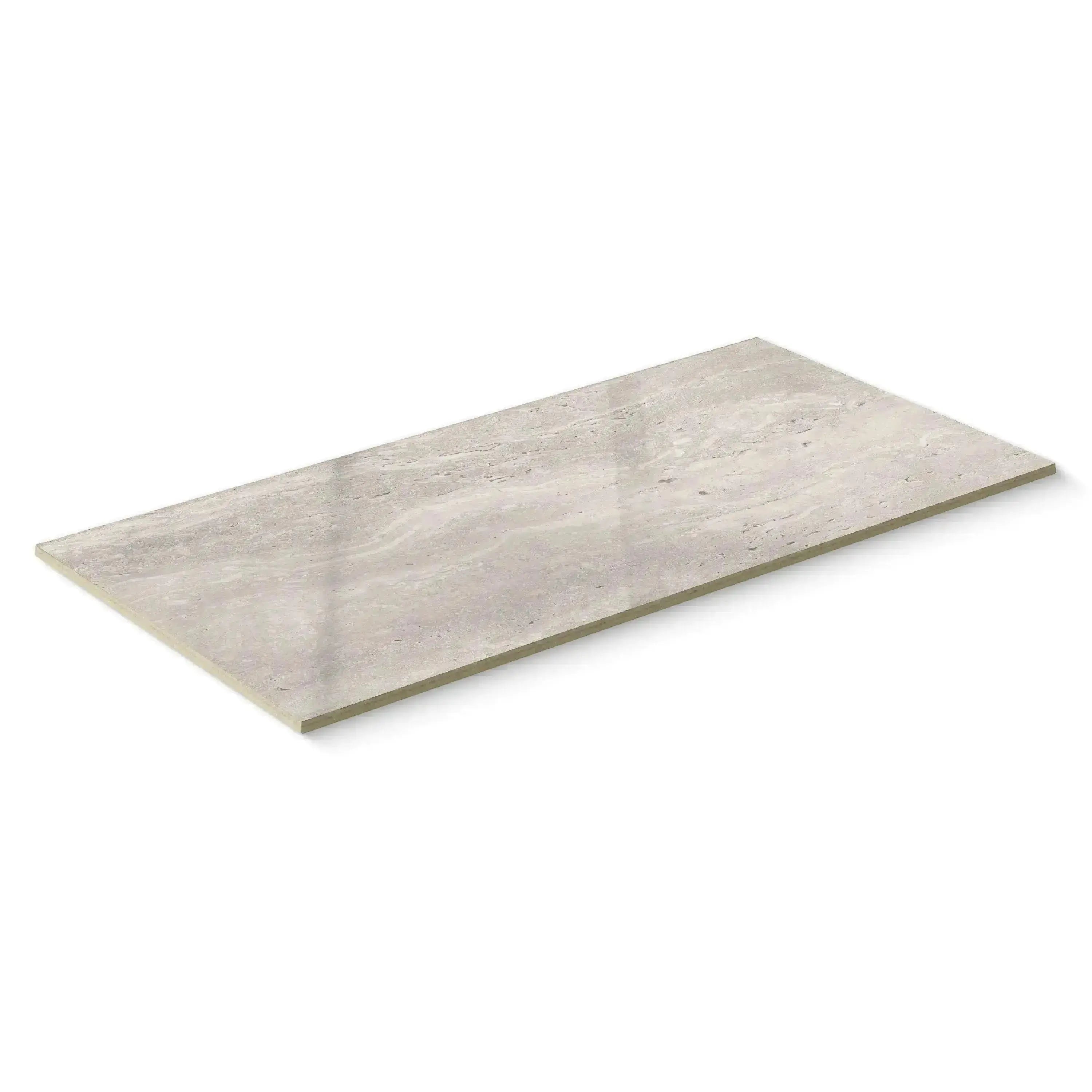 Travertino Porcelain Tile Gray 12x24 Polished