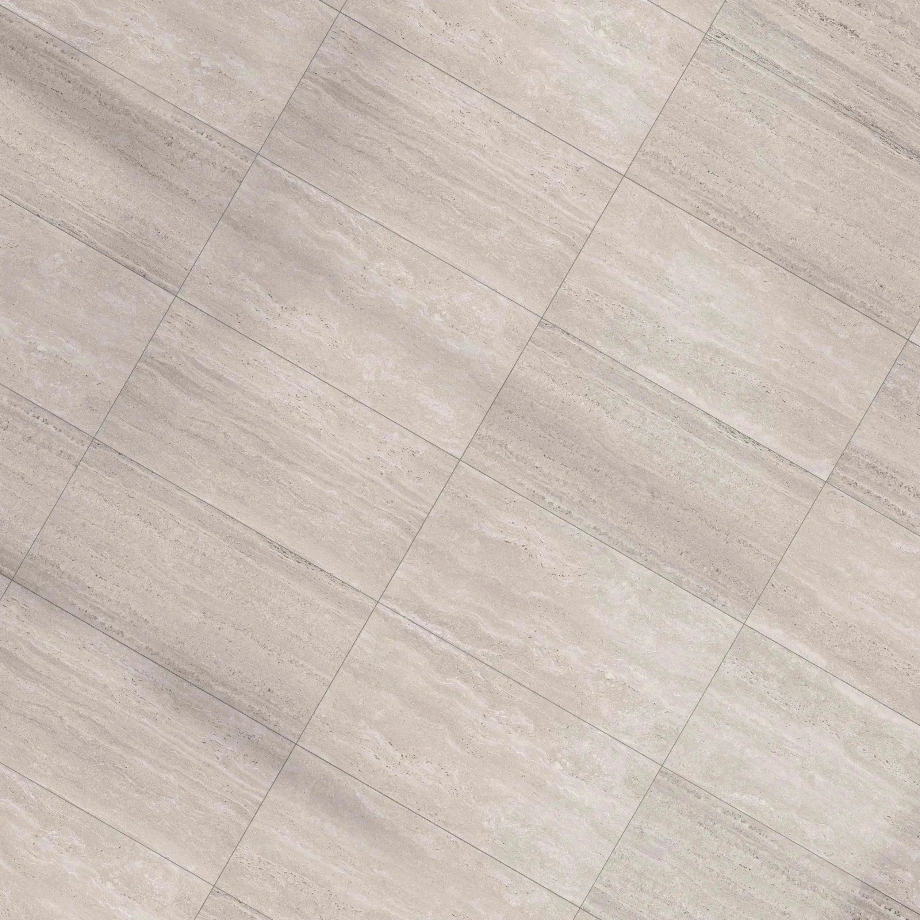 Travertino Porcelain Tile Gray 24x48 Polished