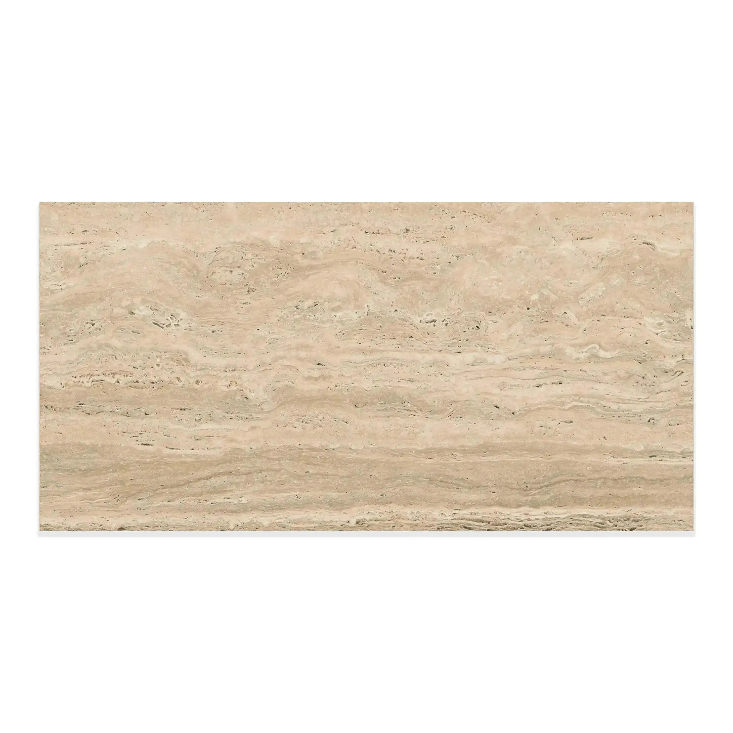 Travertino Porcelain Tile Beige 24x48 Matte