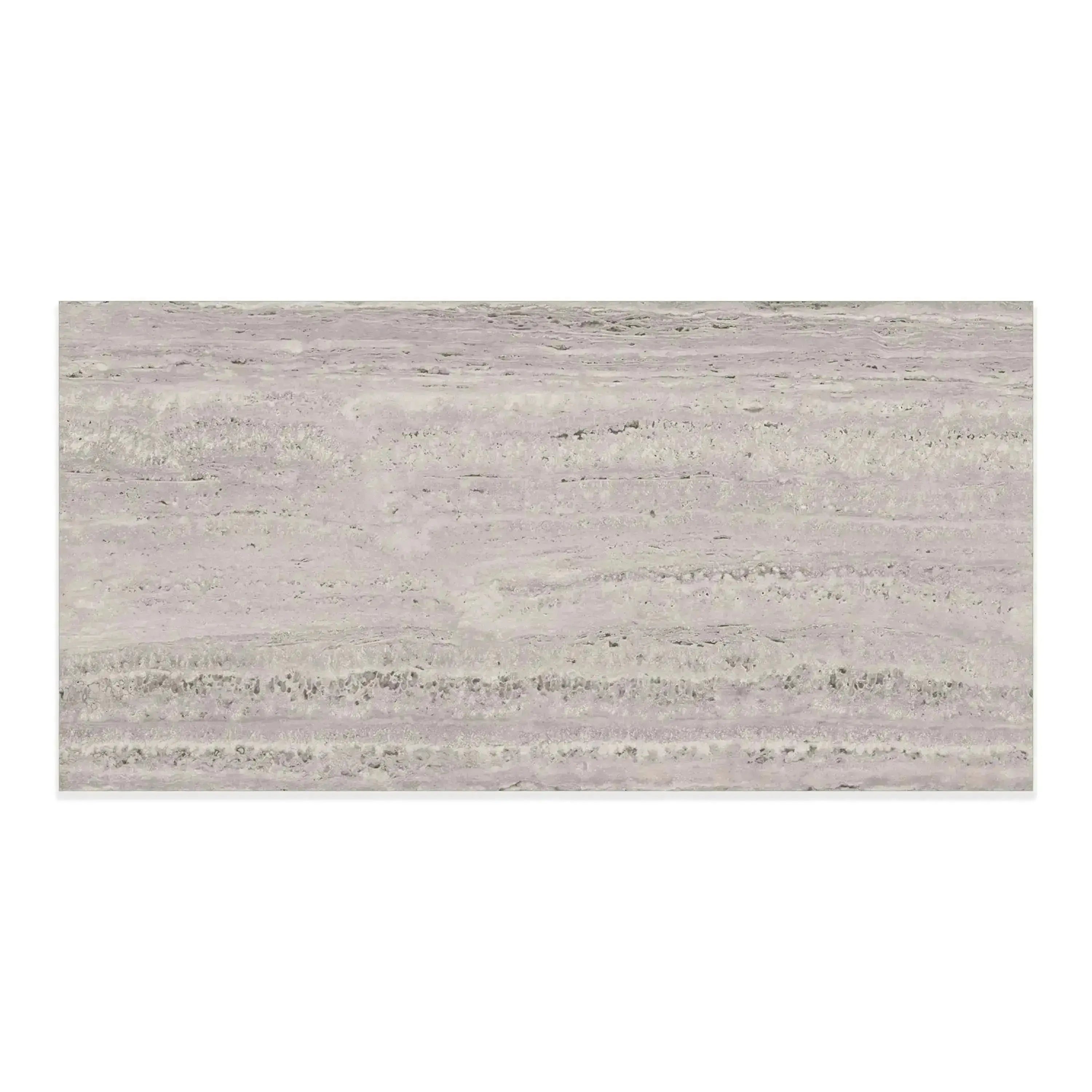 Travertino Porcelain Tile Gray 24x48 Matte