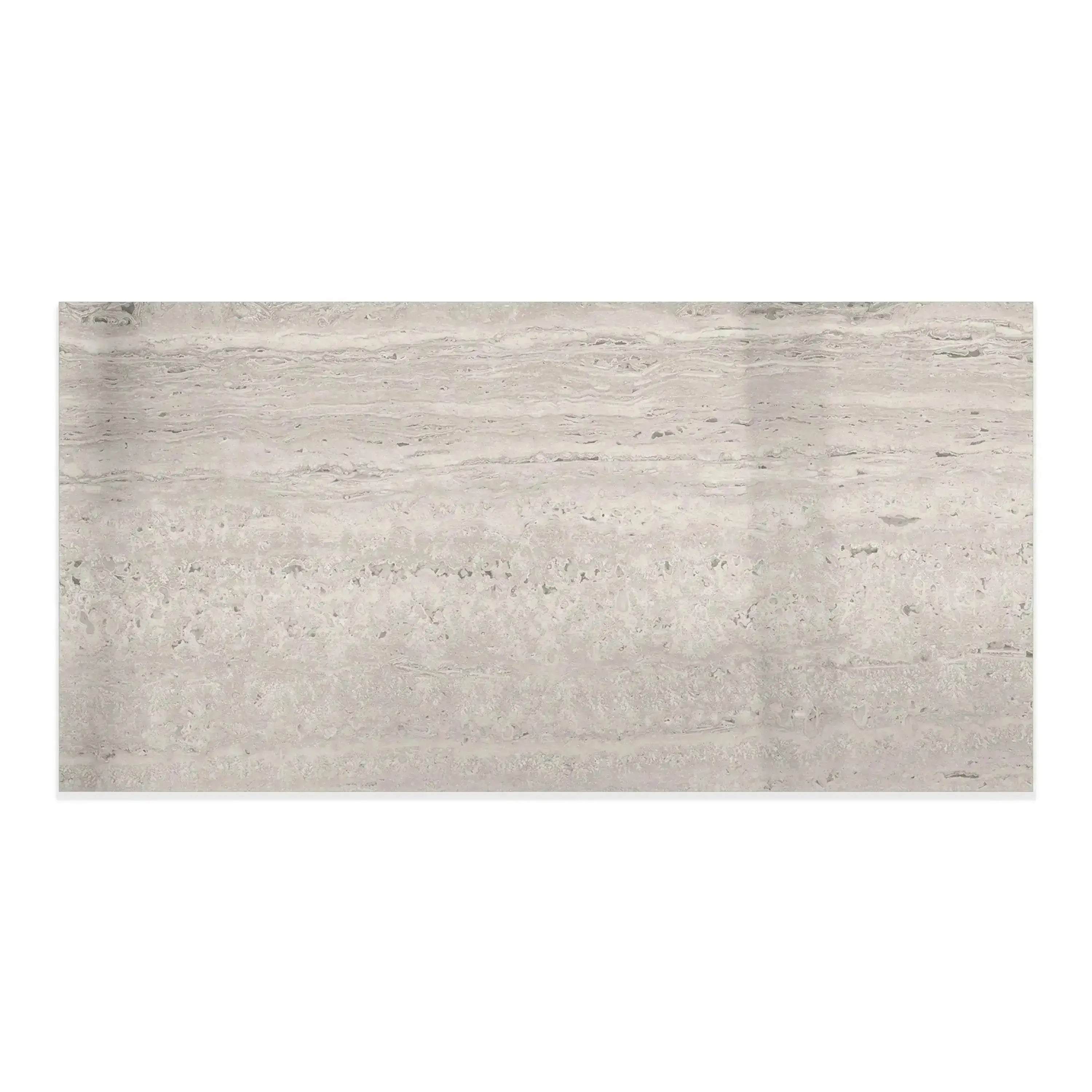 Travertino Porcelain Tile Gray 12x24 Polished