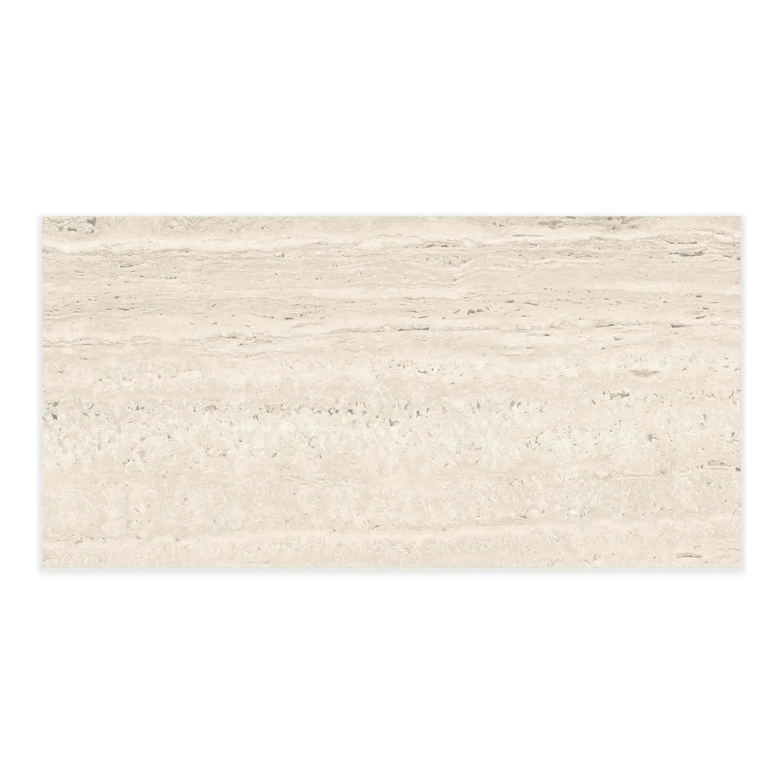 Travertino Porcelain Tile Ivory 12x24 Matte
