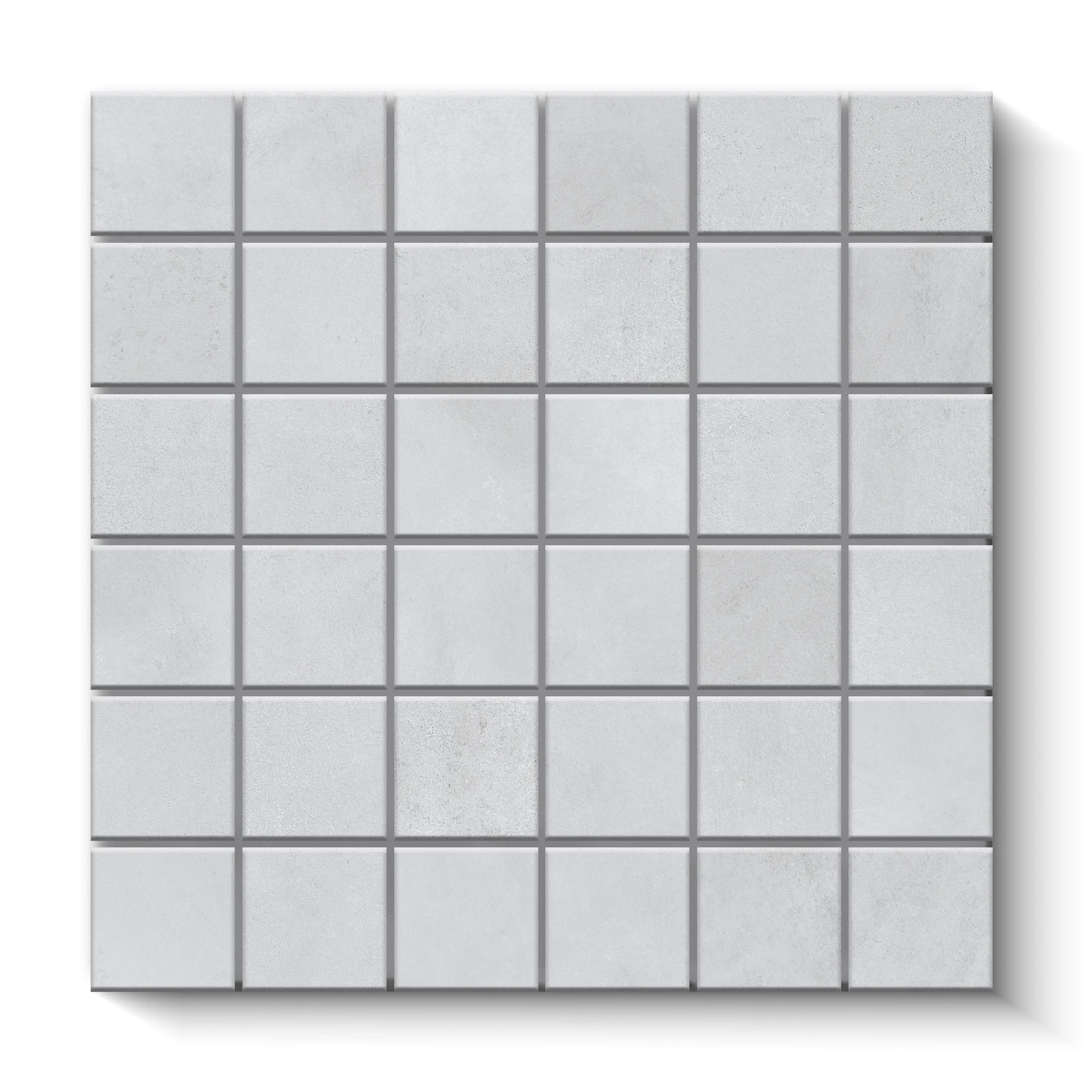 Bond Porcelain Tile Gris Square Mosaic 2x2 Sheet