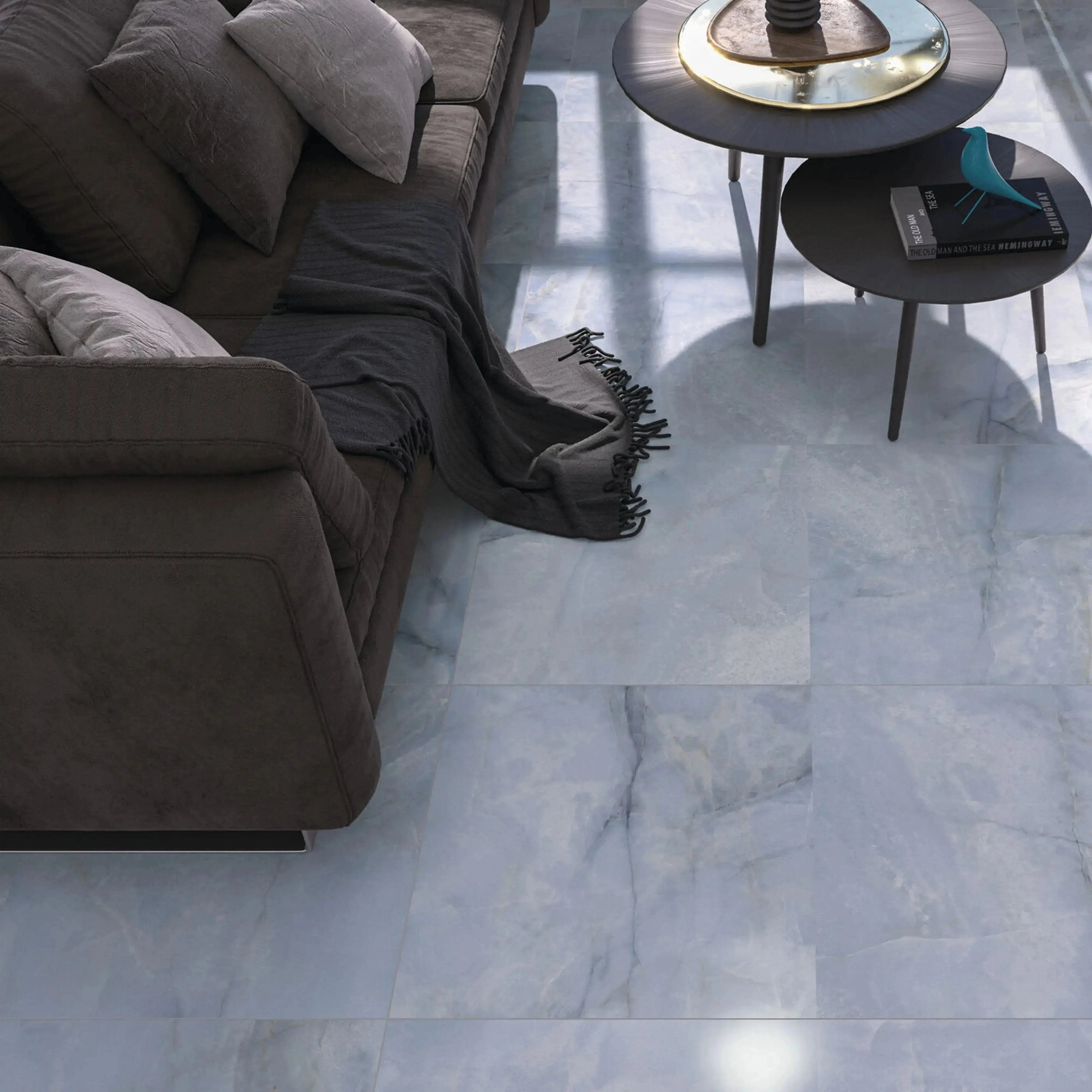 Opal Porcelain Tile Blue 24x48 Matte