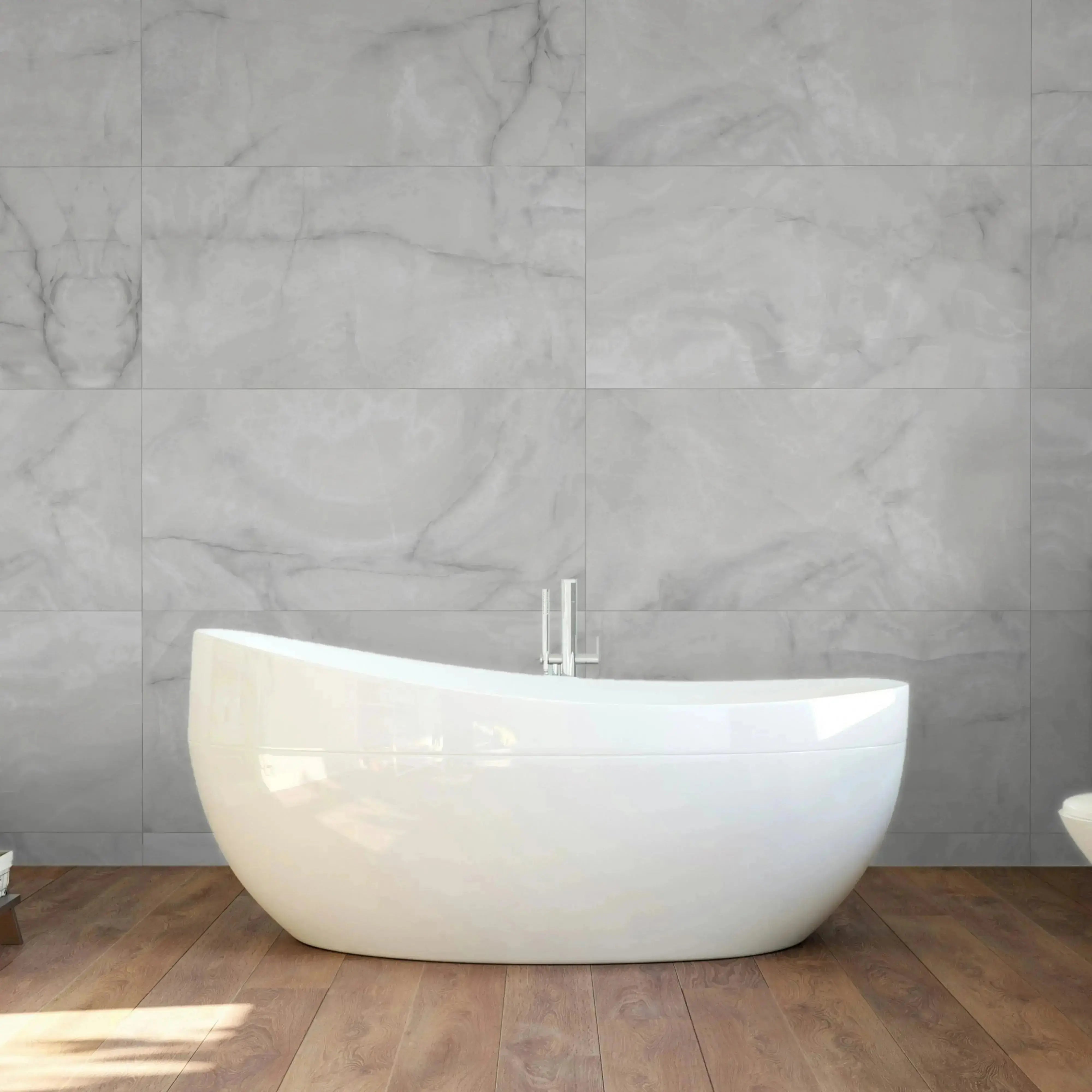Opal Porcelain Tile White 12x24 Matte