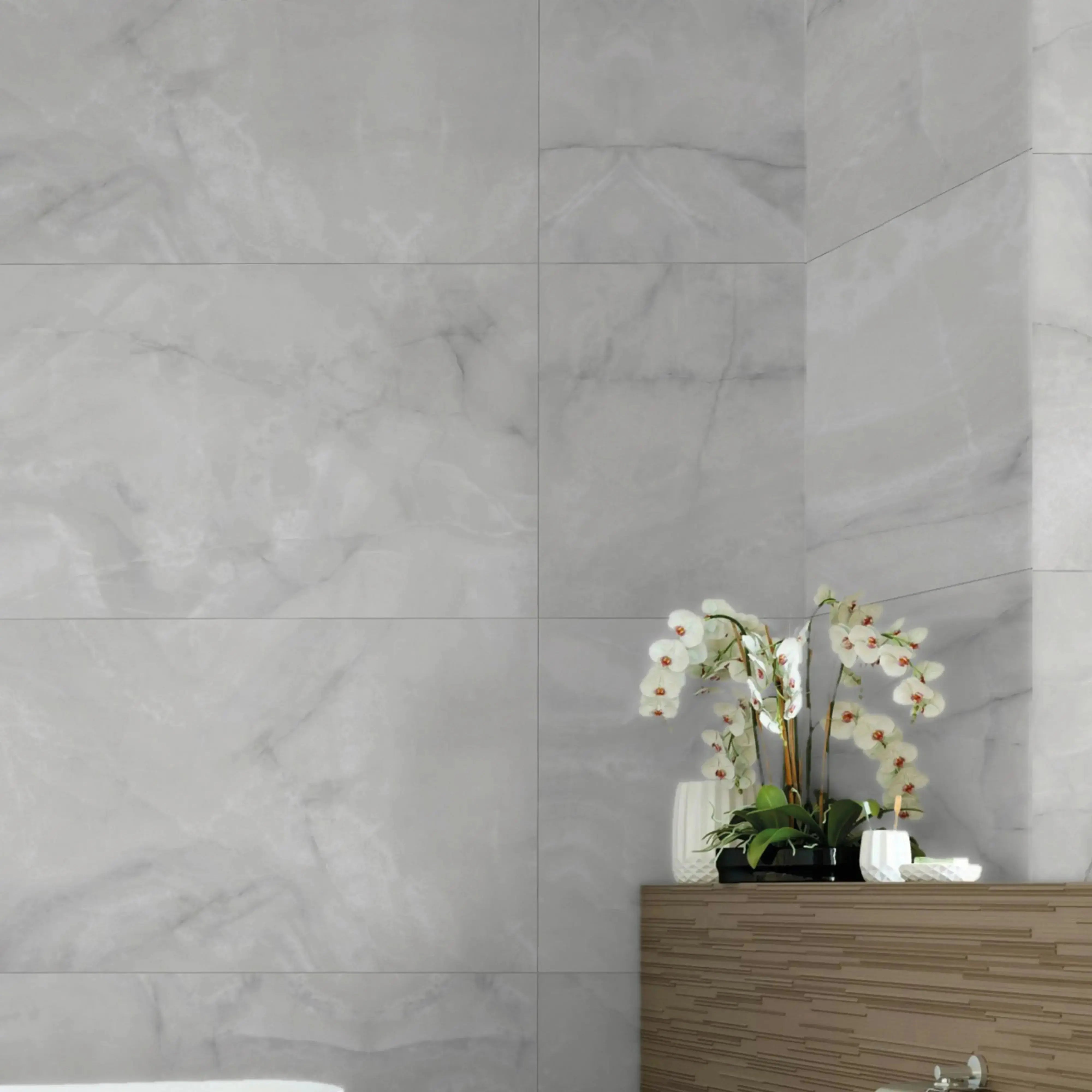 Opal Porcelain Tile White 12x24 Matte