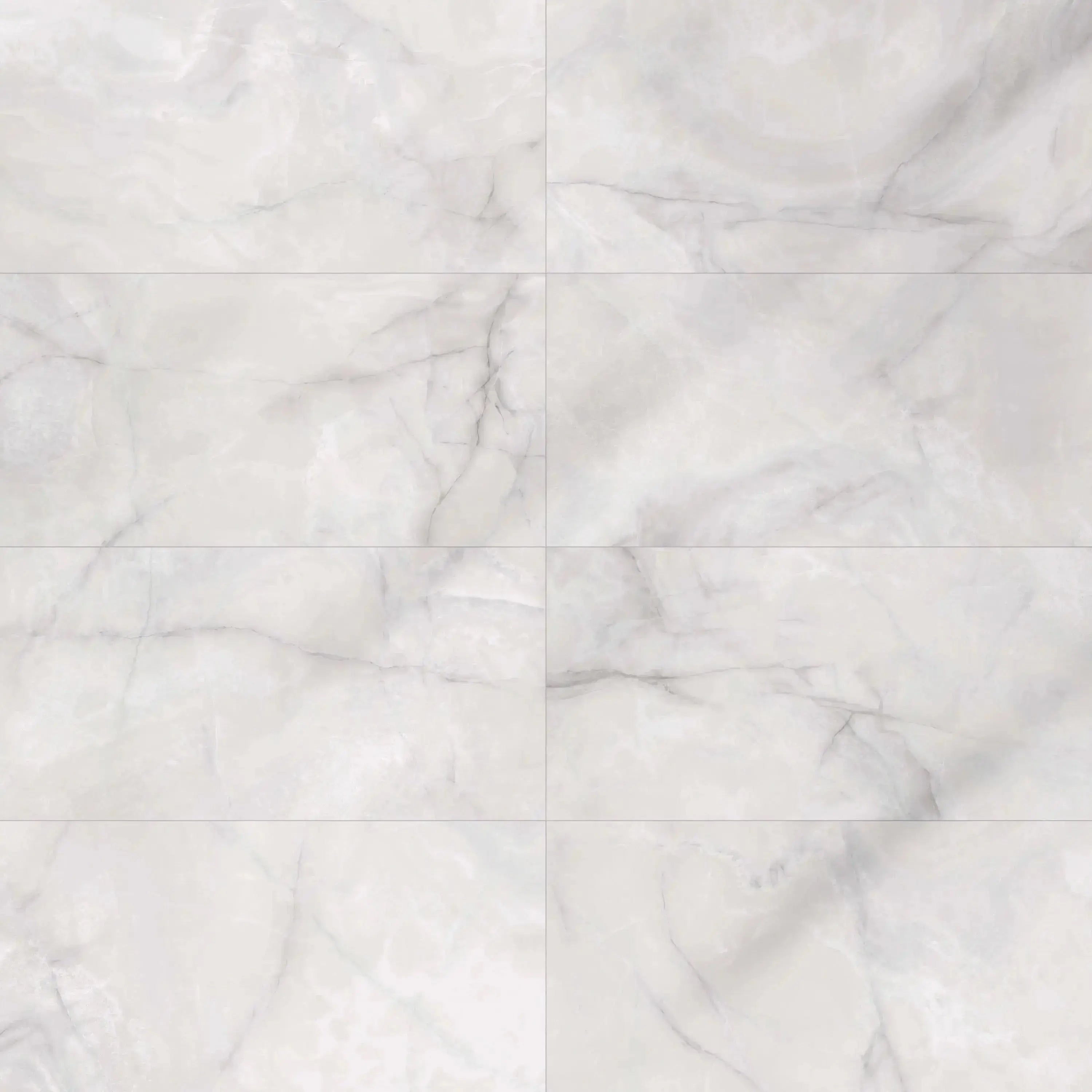 Opal Porcelain Tile White 12x24 Polished