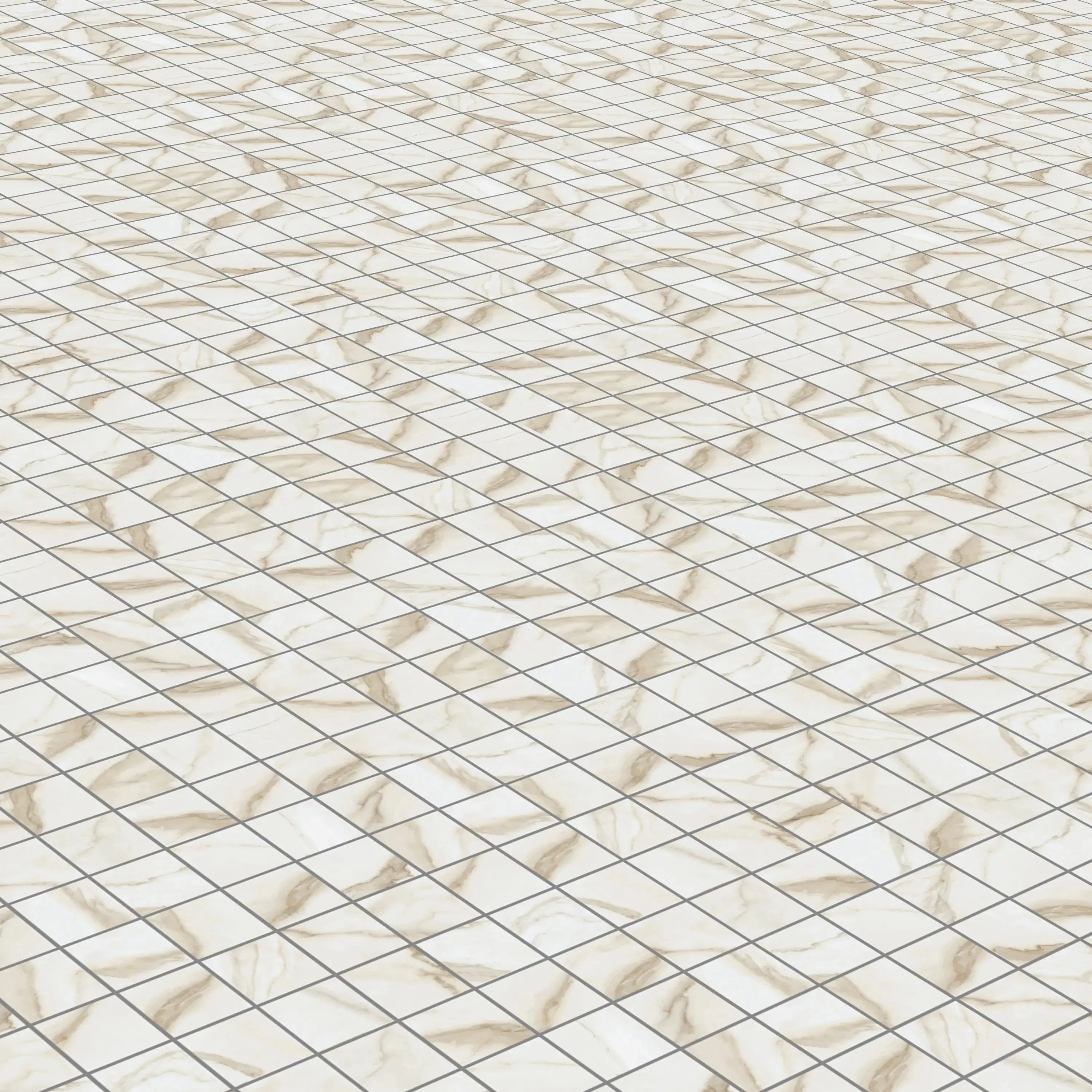 Liguria Porcelain Tile Gold Matte Square Mosaic 2x2 Sheet