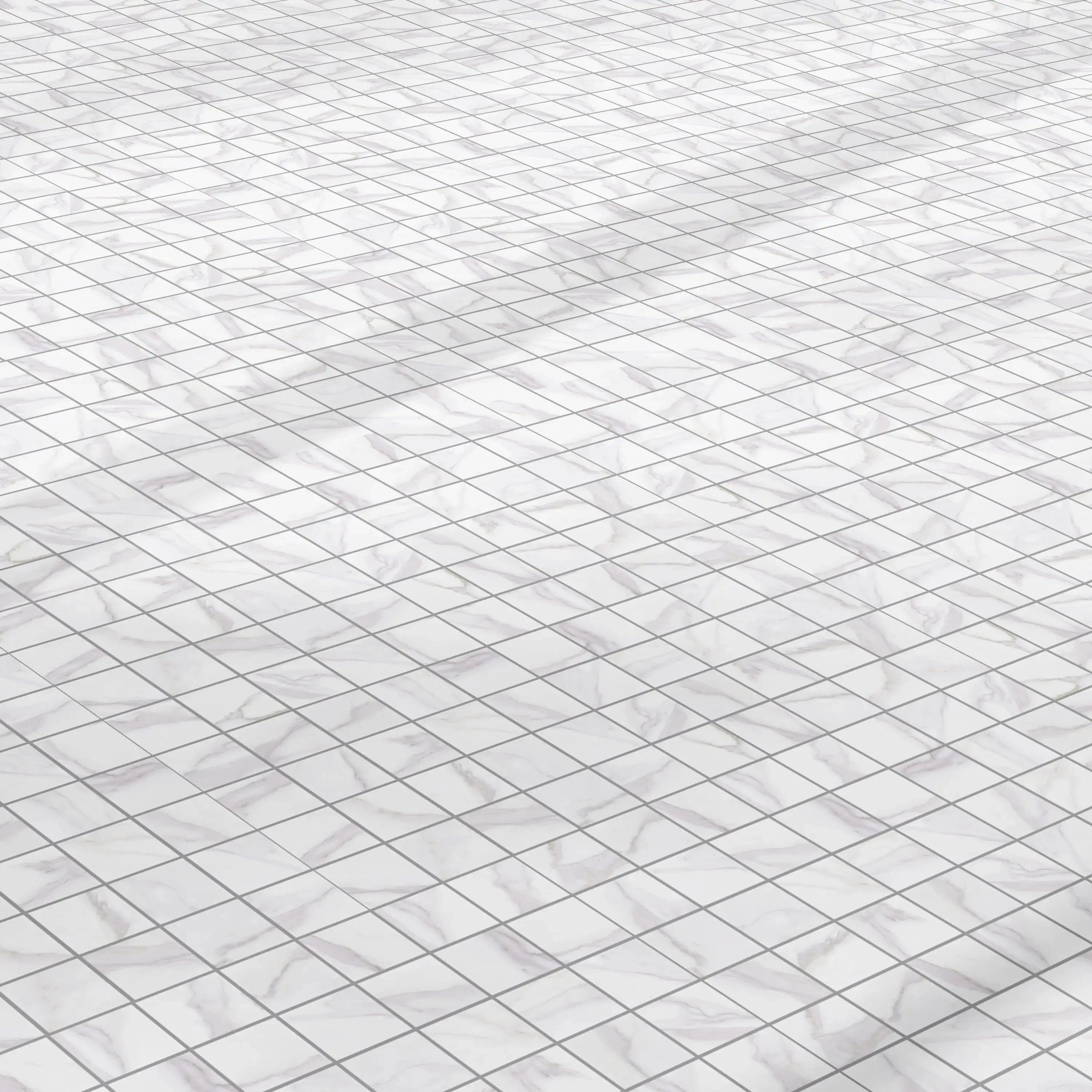 Liguria Porcelain Tile Silver Glossy Square Mosaic 2x2 Sheet